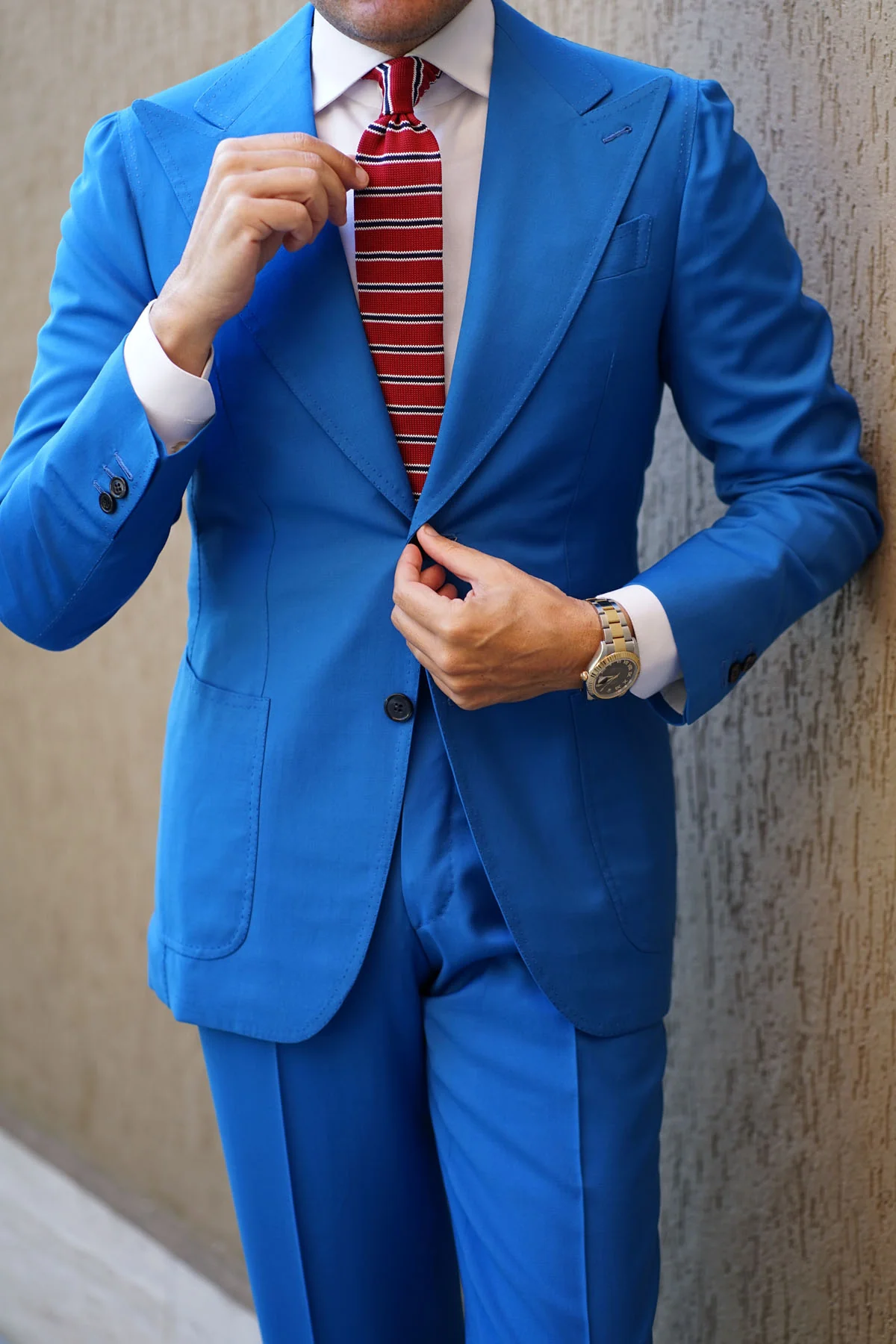 Marsellus Red Knitted Tie - Image 10