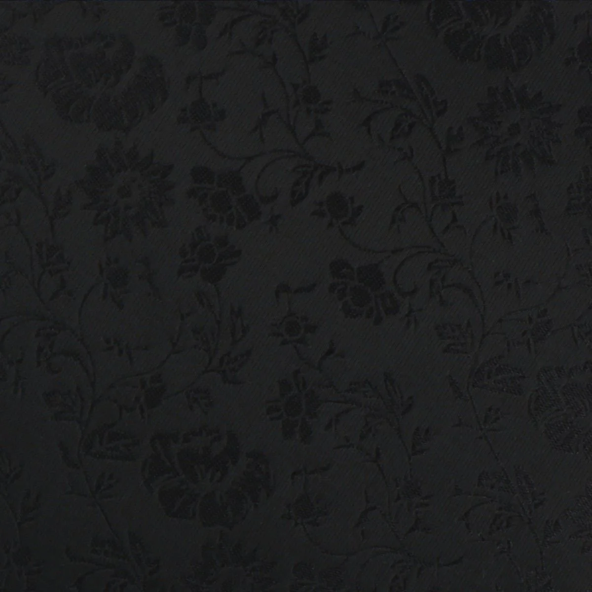 Midnight Black Floral Skinny Tie - Image 3