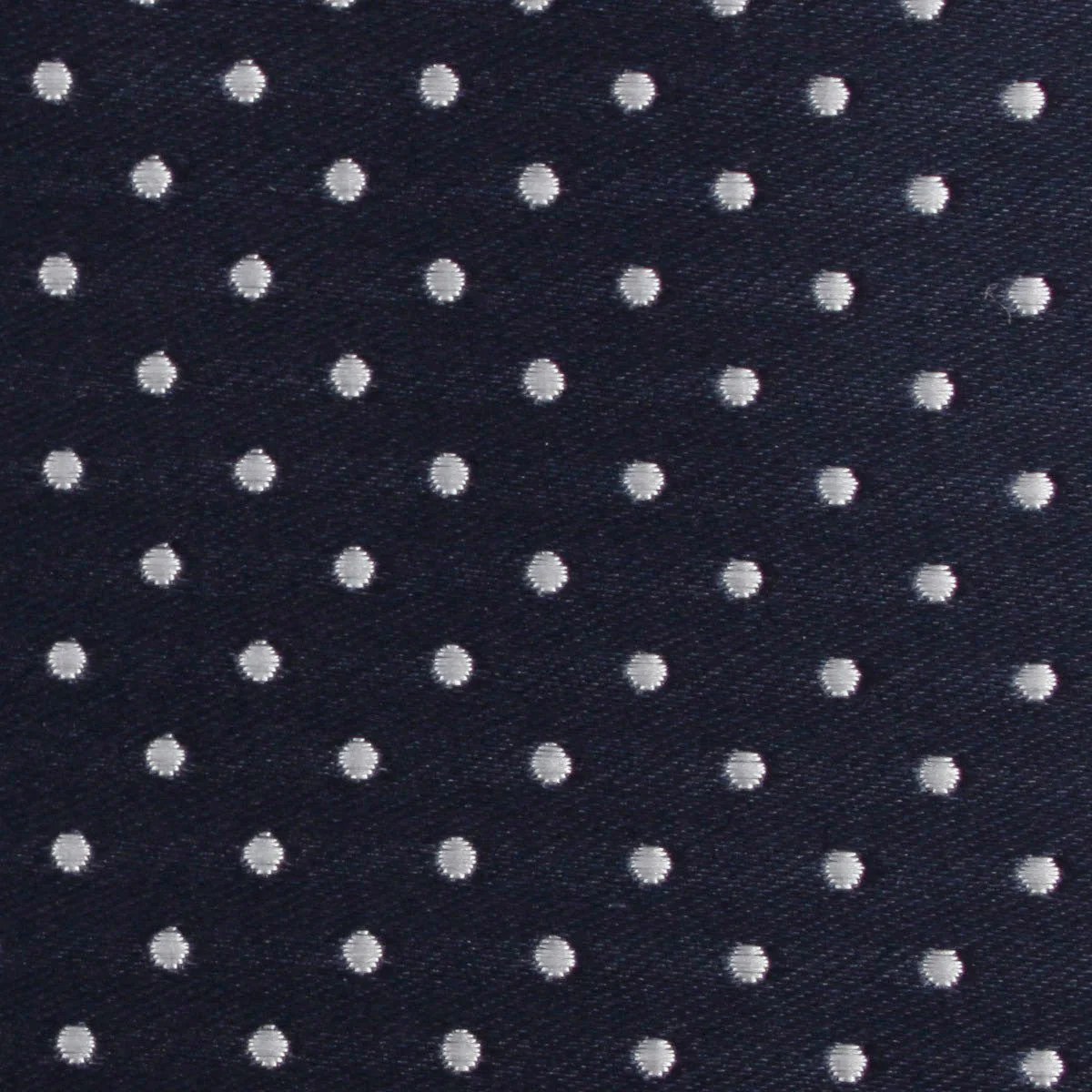 Midnight Blue Mini Pin Dots Self Bow Tie - Image 3
