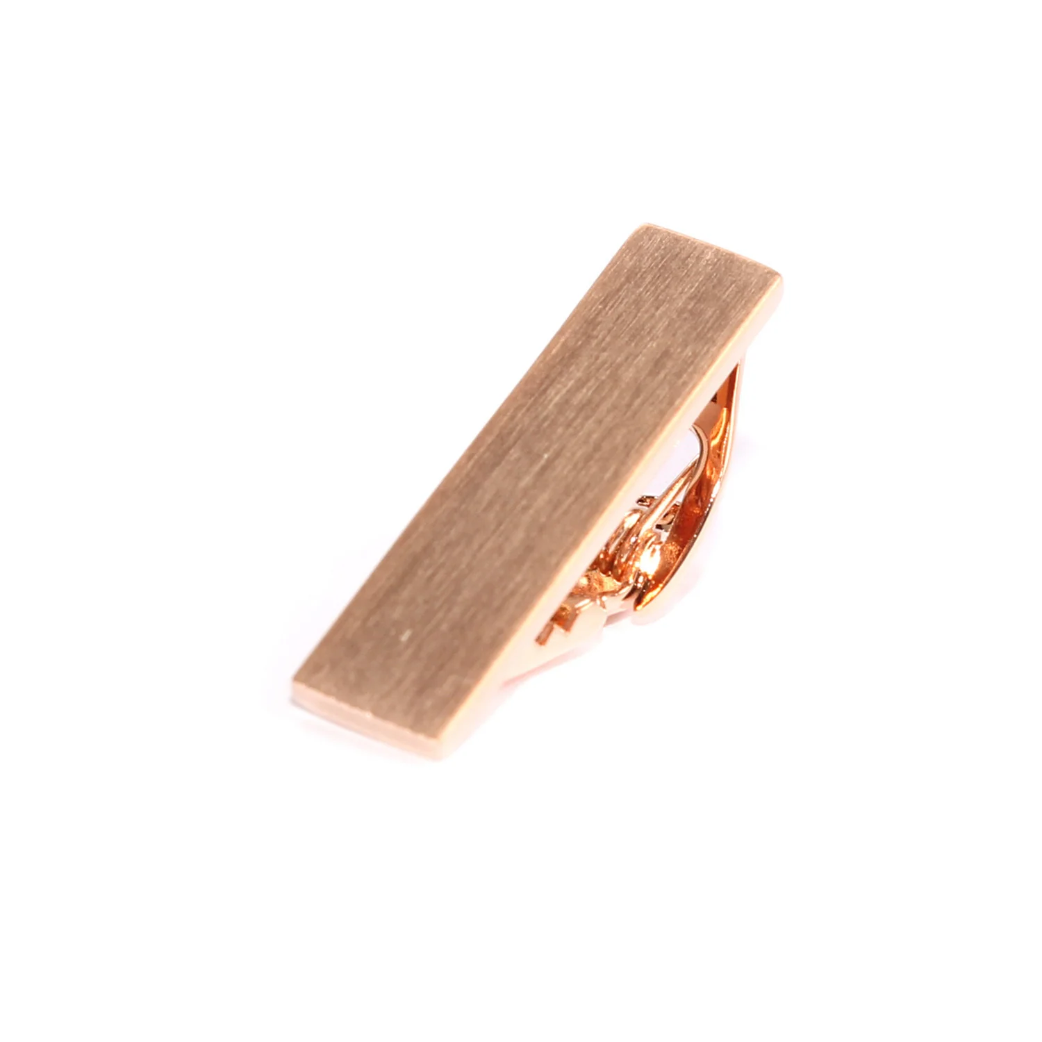 Mini Brushed Rose Gold Skinny Tie Bar - Image 3