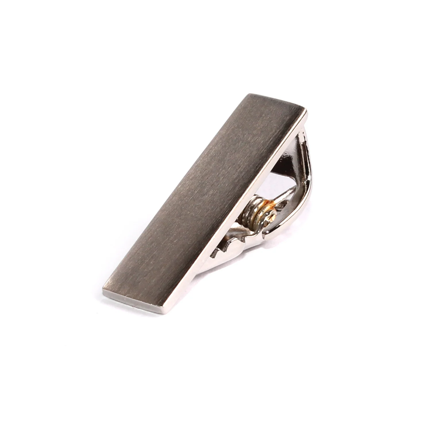 Mini Brushed Silver Skinny Tie Bar - Image 3