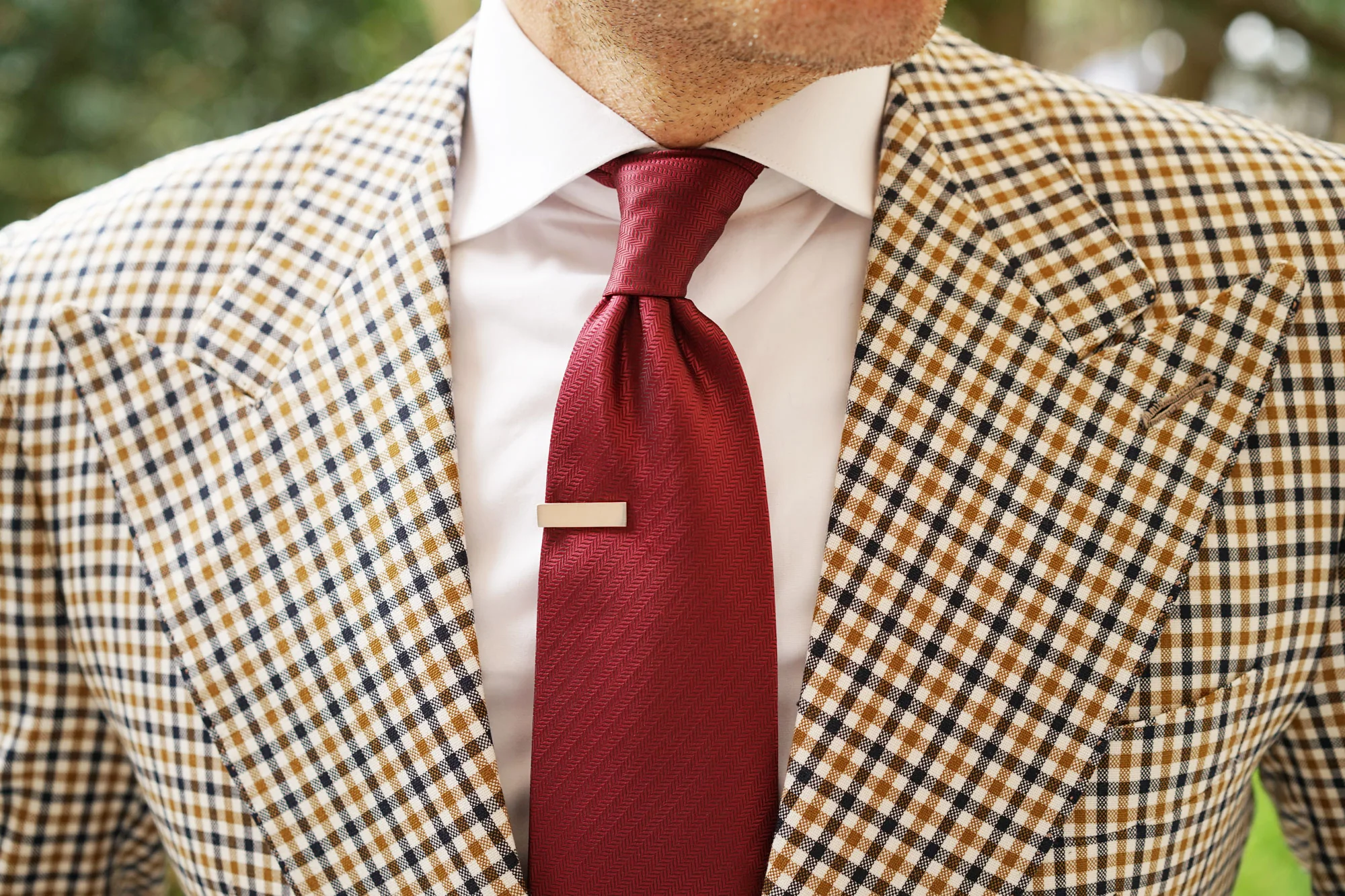 Mini Brushed Silver Skinny Tie Bar - Image 8