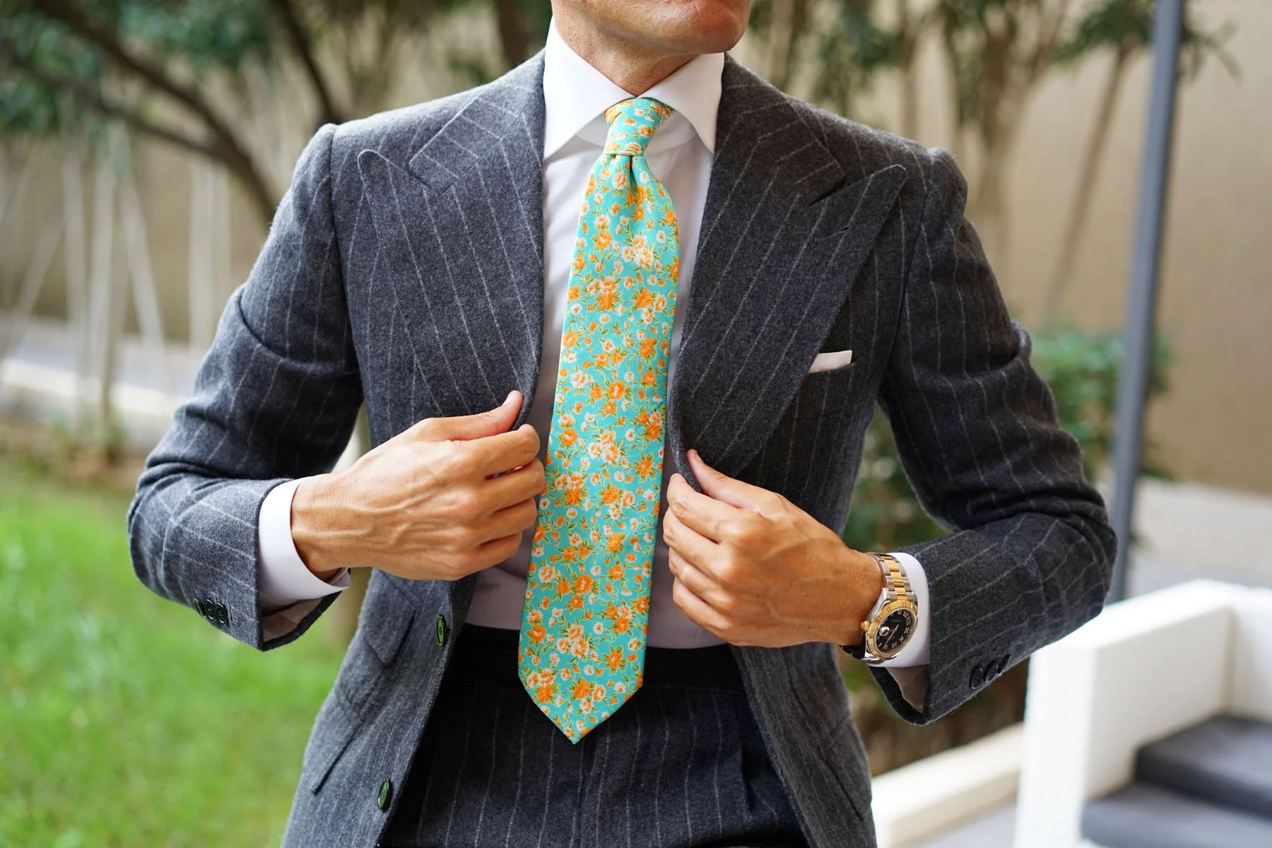 Monaco Floral Necktie - Image 4
