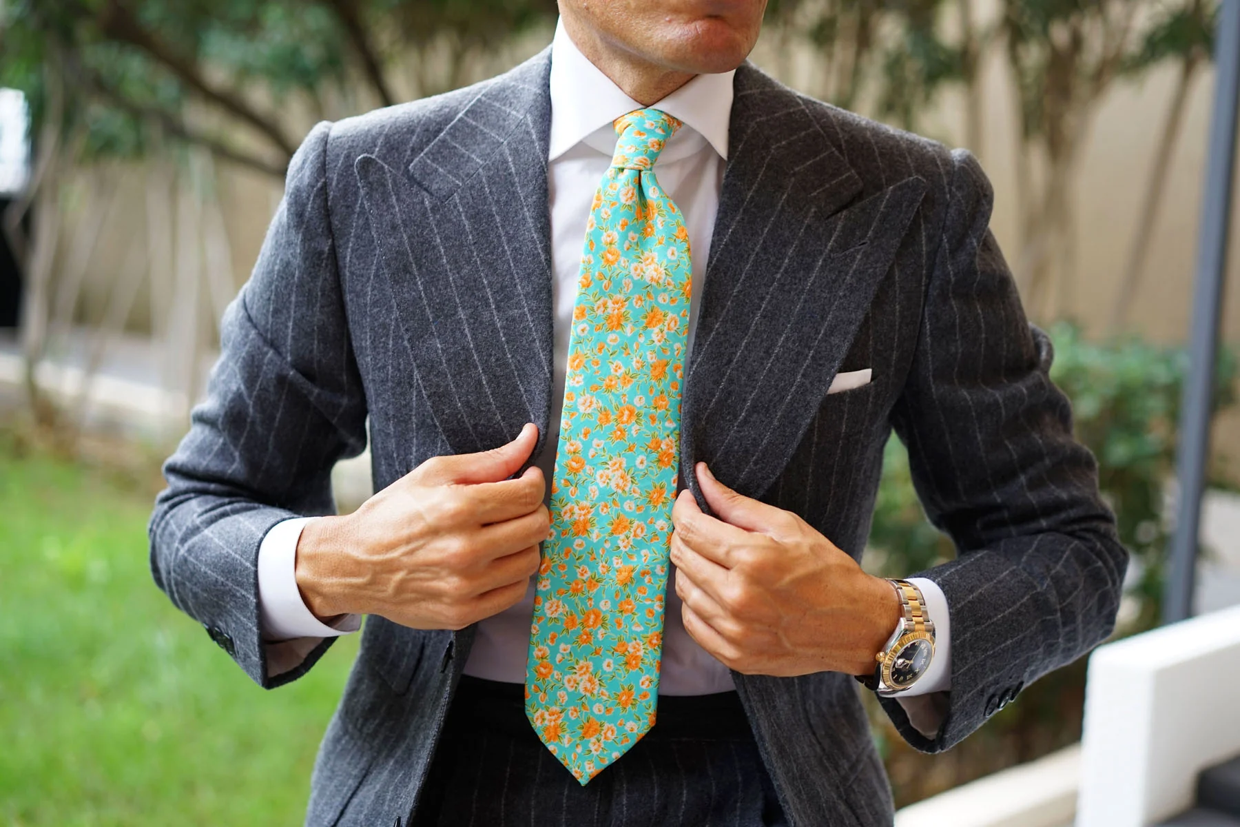 Monaco Floral Necktie - Image 6