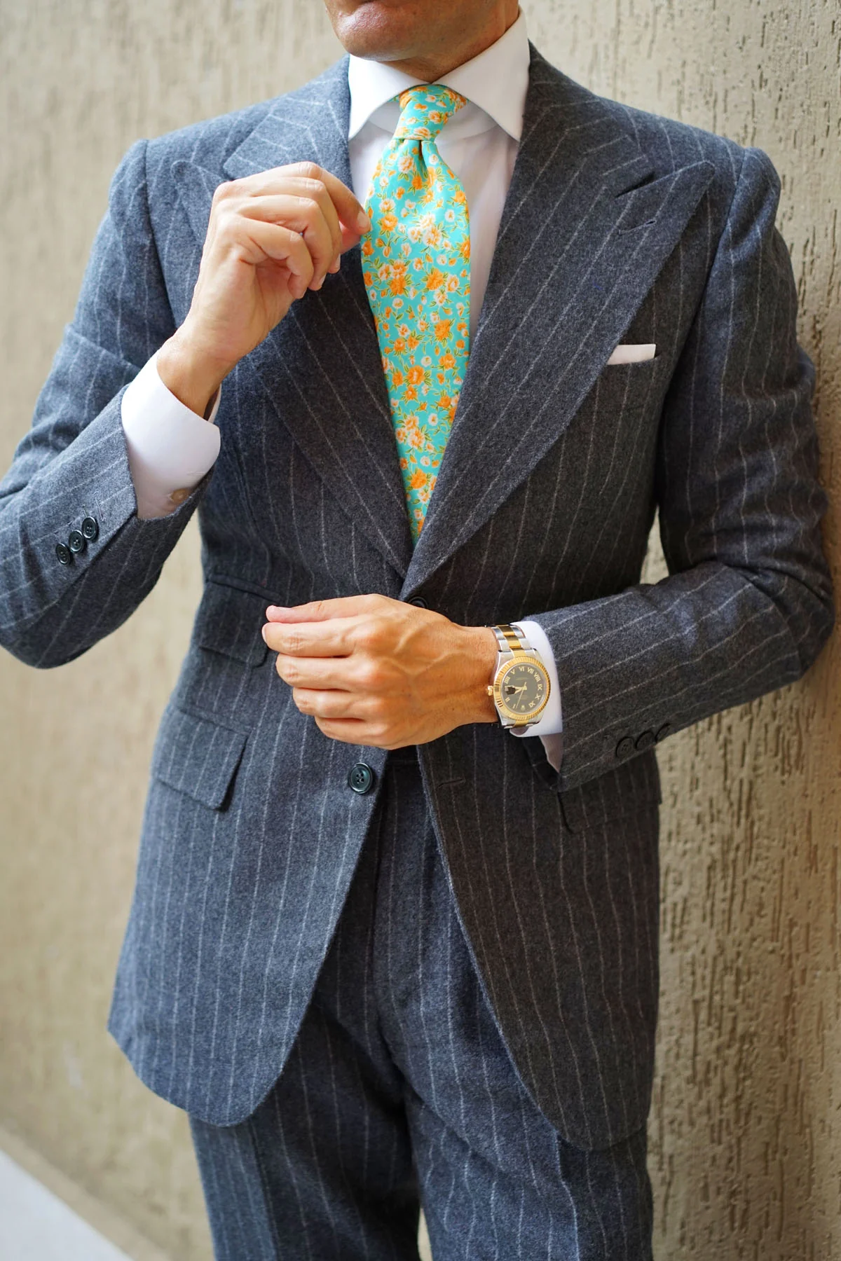 Monaco Floral Necktie - Image 8