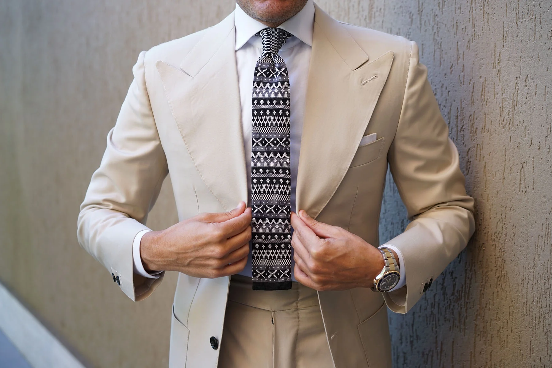 Mr Hartman Black Knitted Tie - Image 10