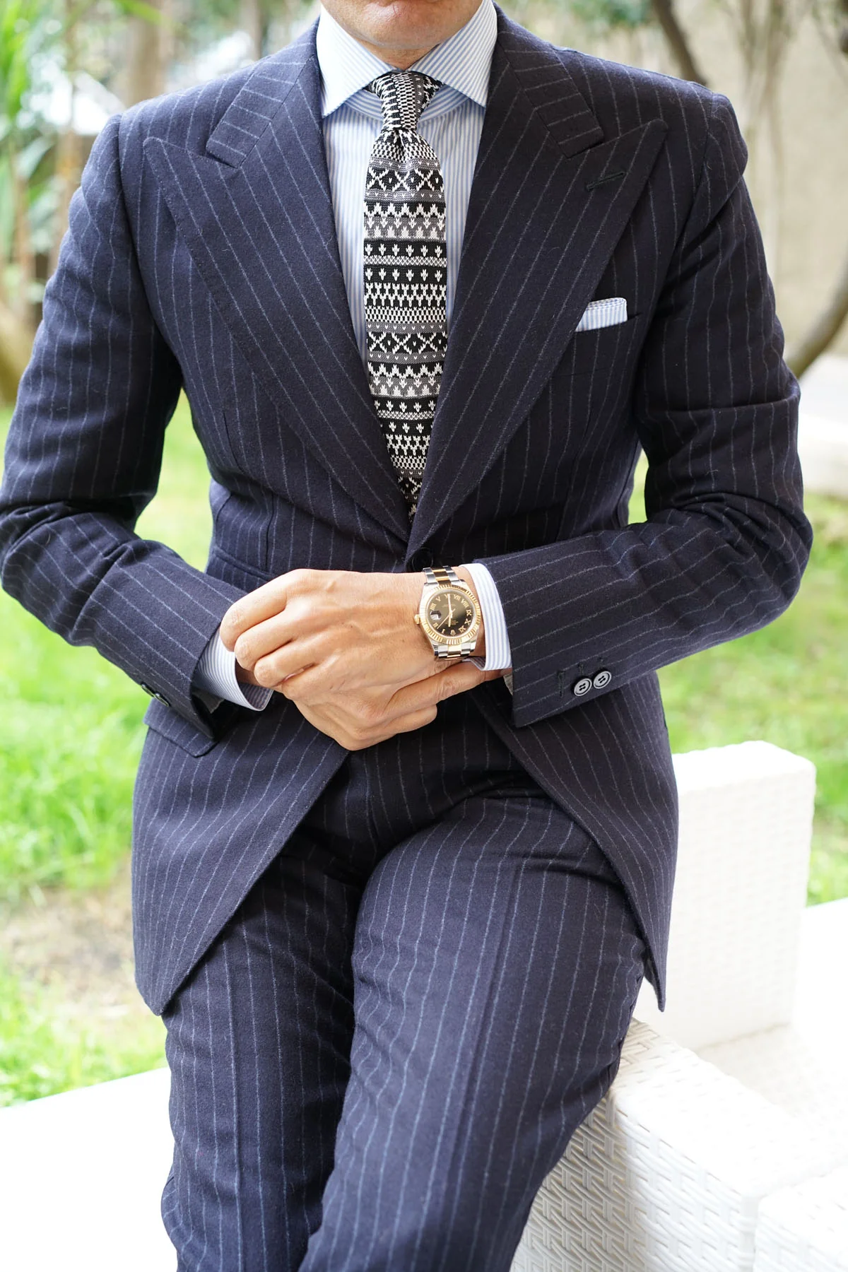 Mr Hartman Black Knitted Tie - Image 13