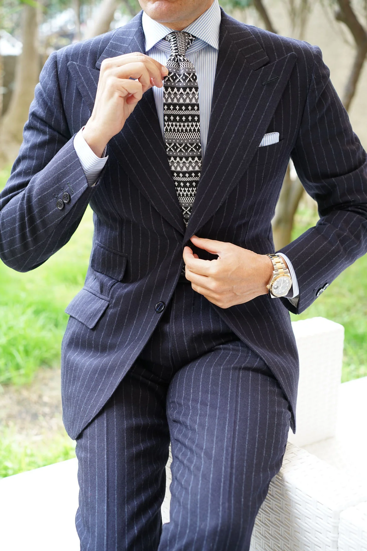 Mr Hartman Black Knitted Tie - Image 14