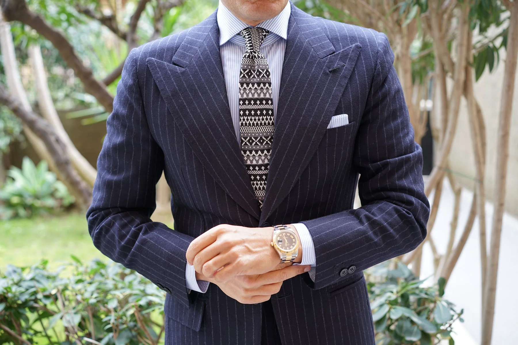 Mr Hartman Black Knitted Tie - Image 8