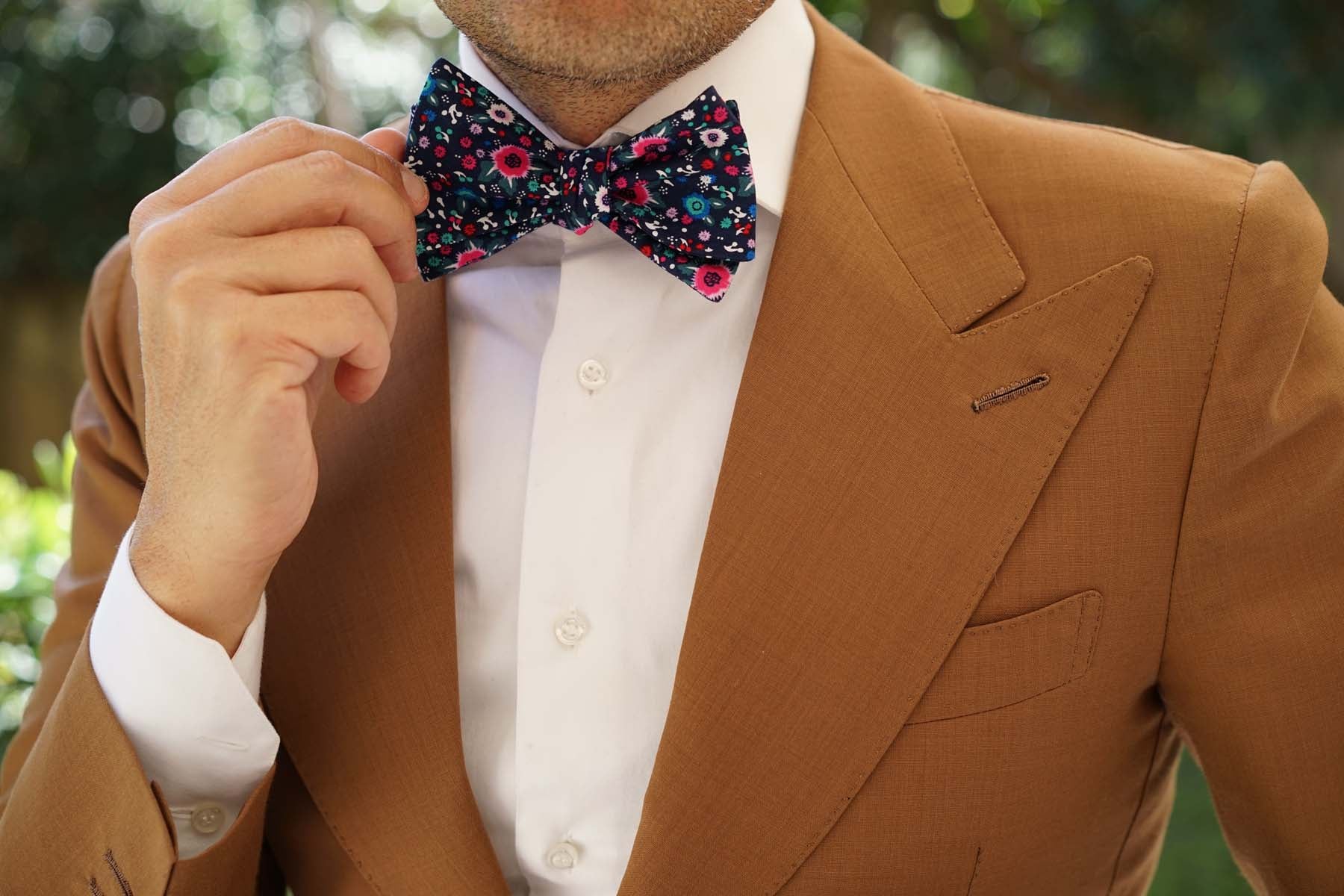 Nairobi Floral Self Bow Tie - Image 6