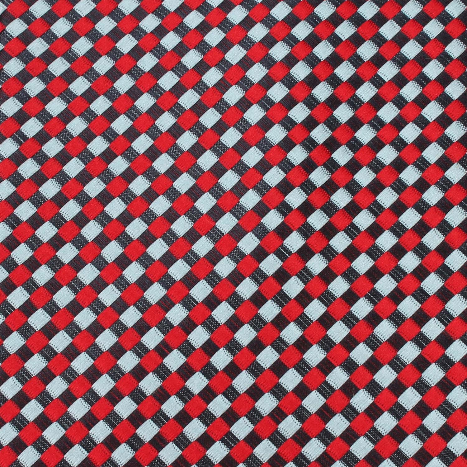 Navy and Light Blue Red Checkered - Skinny Tie - Image 4