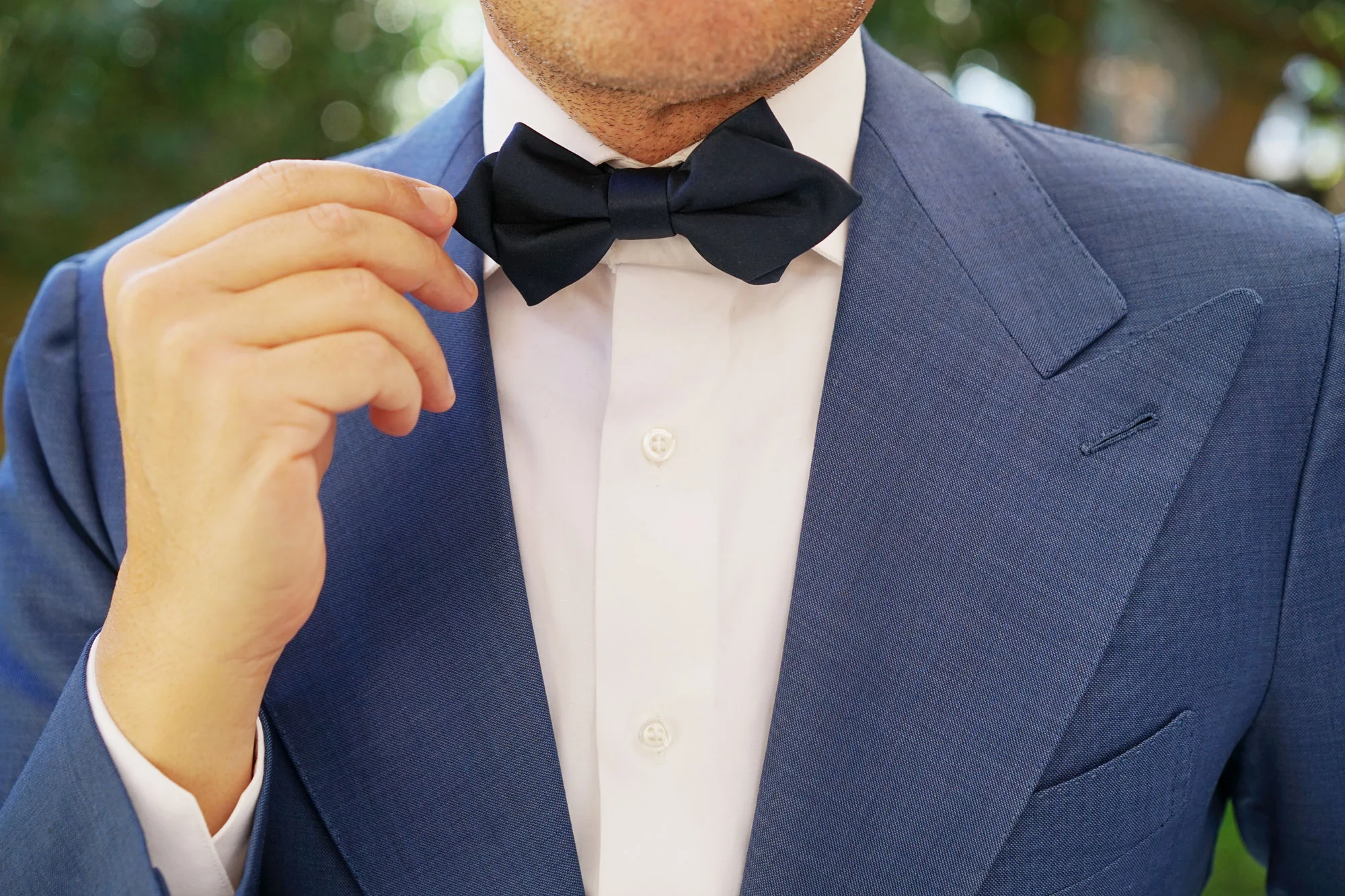 Navy Blue OTAA Diamond Bow Tie - Image 6