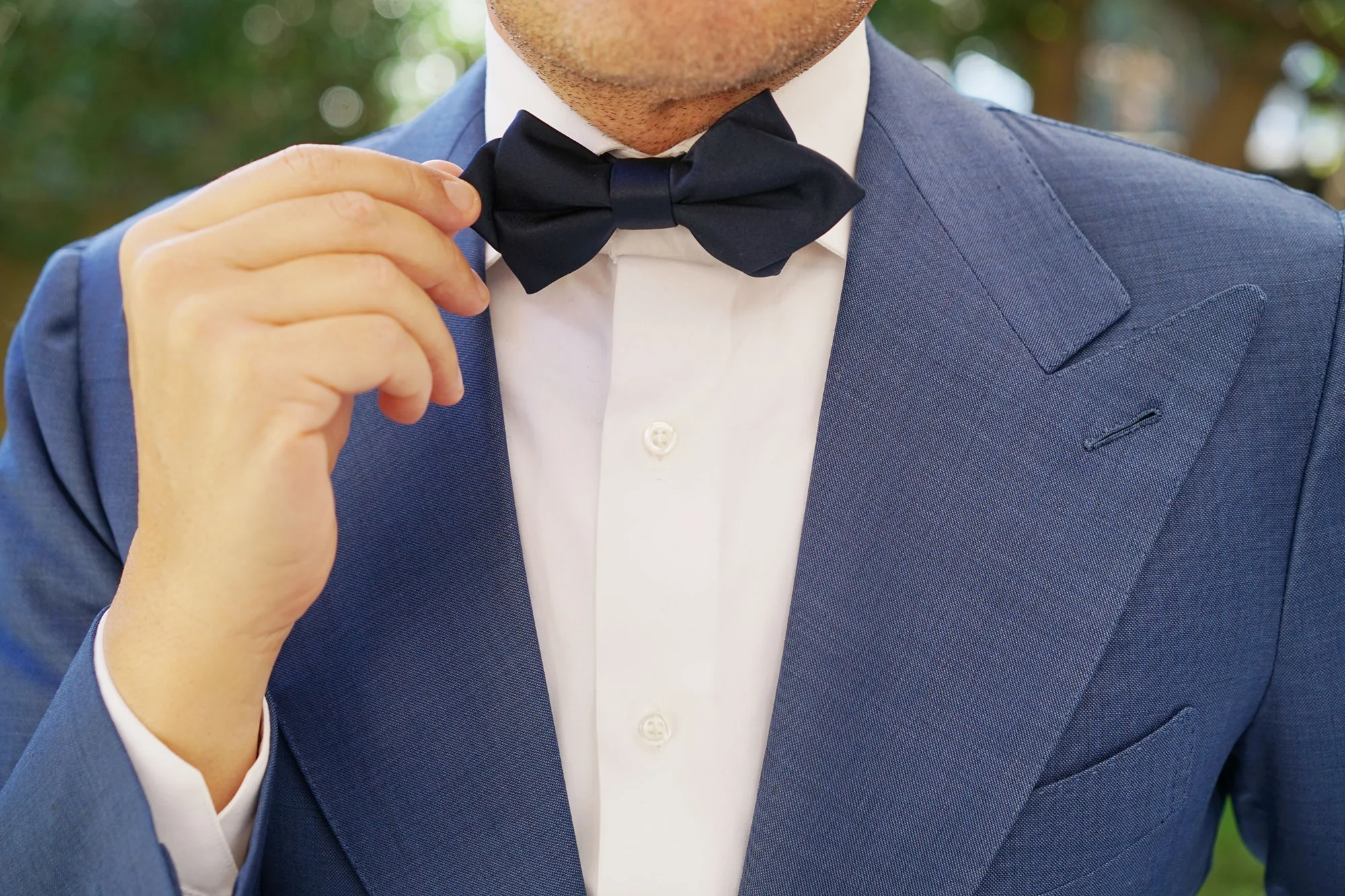 Navy Blue OTAA Diamond Bow Tie - Image 7