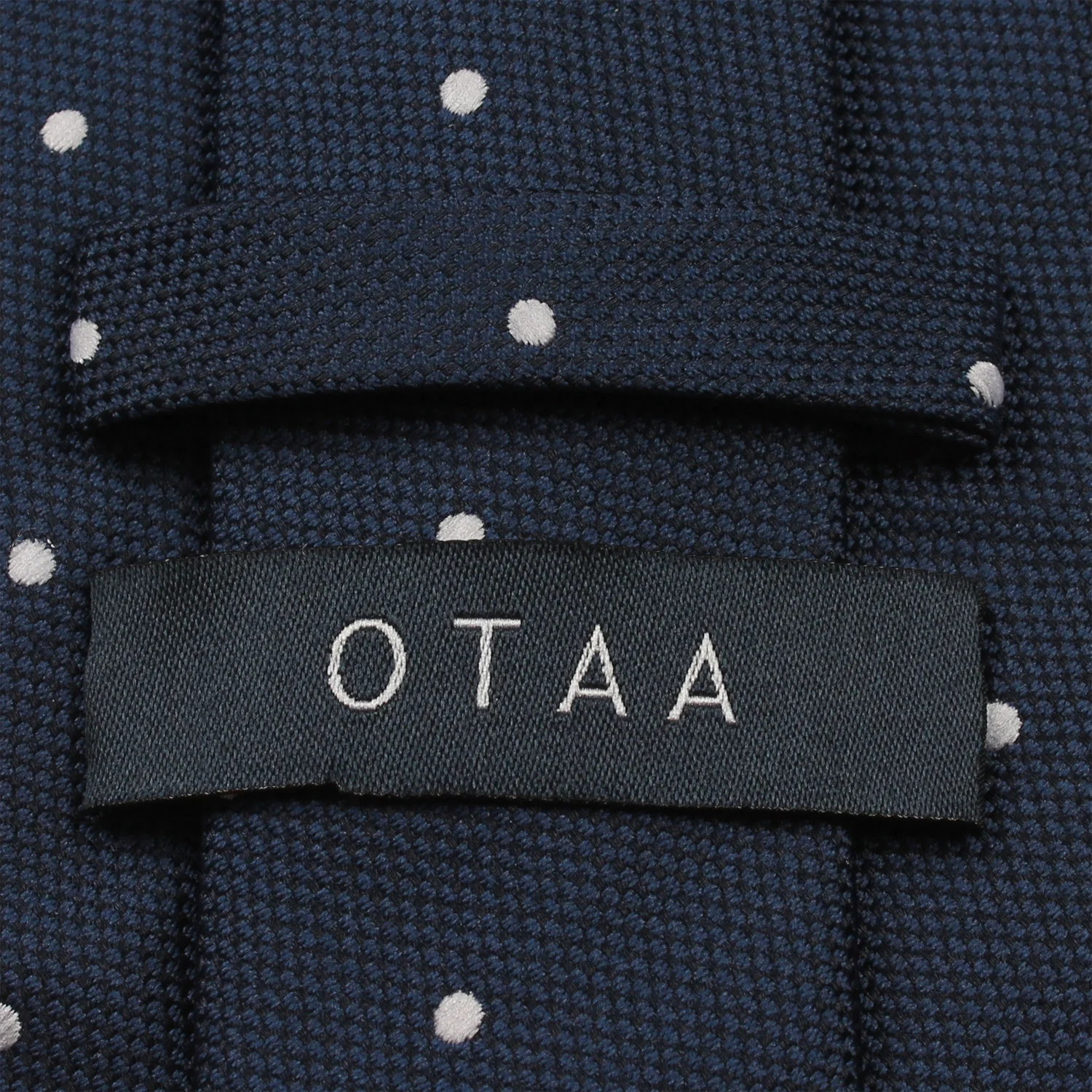 Navy Blue Polkadots Tie - Image 5