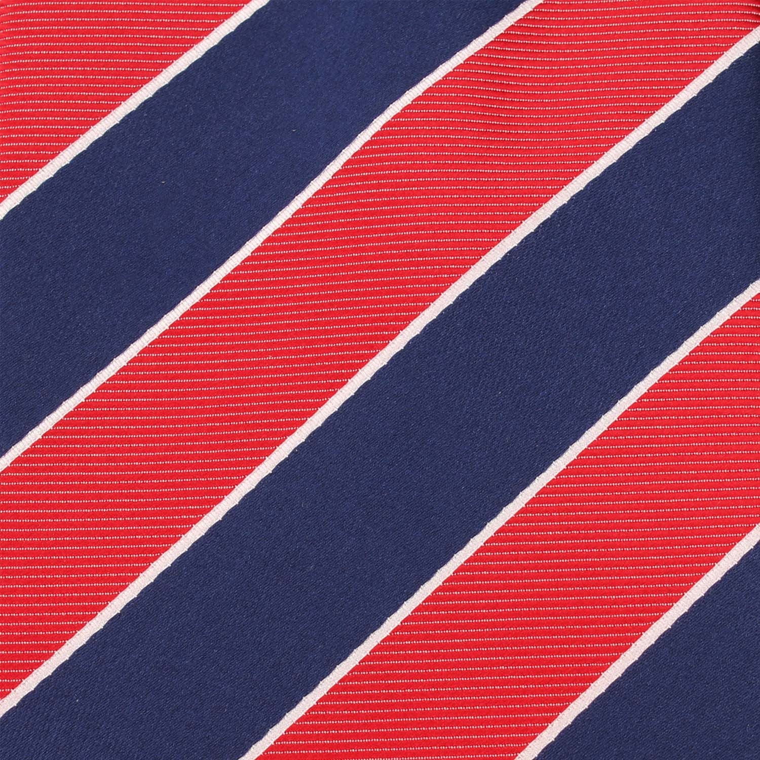 Navy Blue White and Red Diagonal - Skinny Tie - Image 4