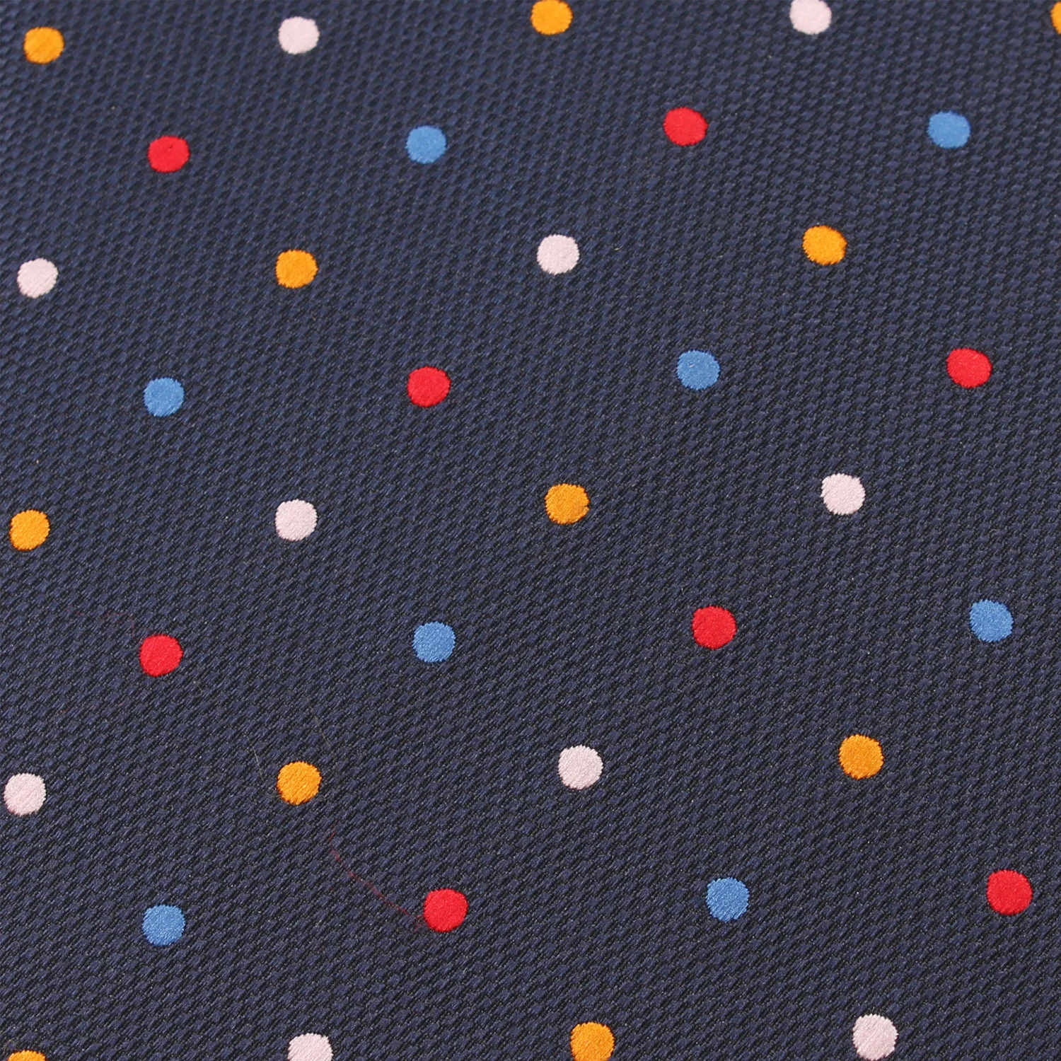 Navy Blue with Confetti Polka Dots Necktie - Image 3