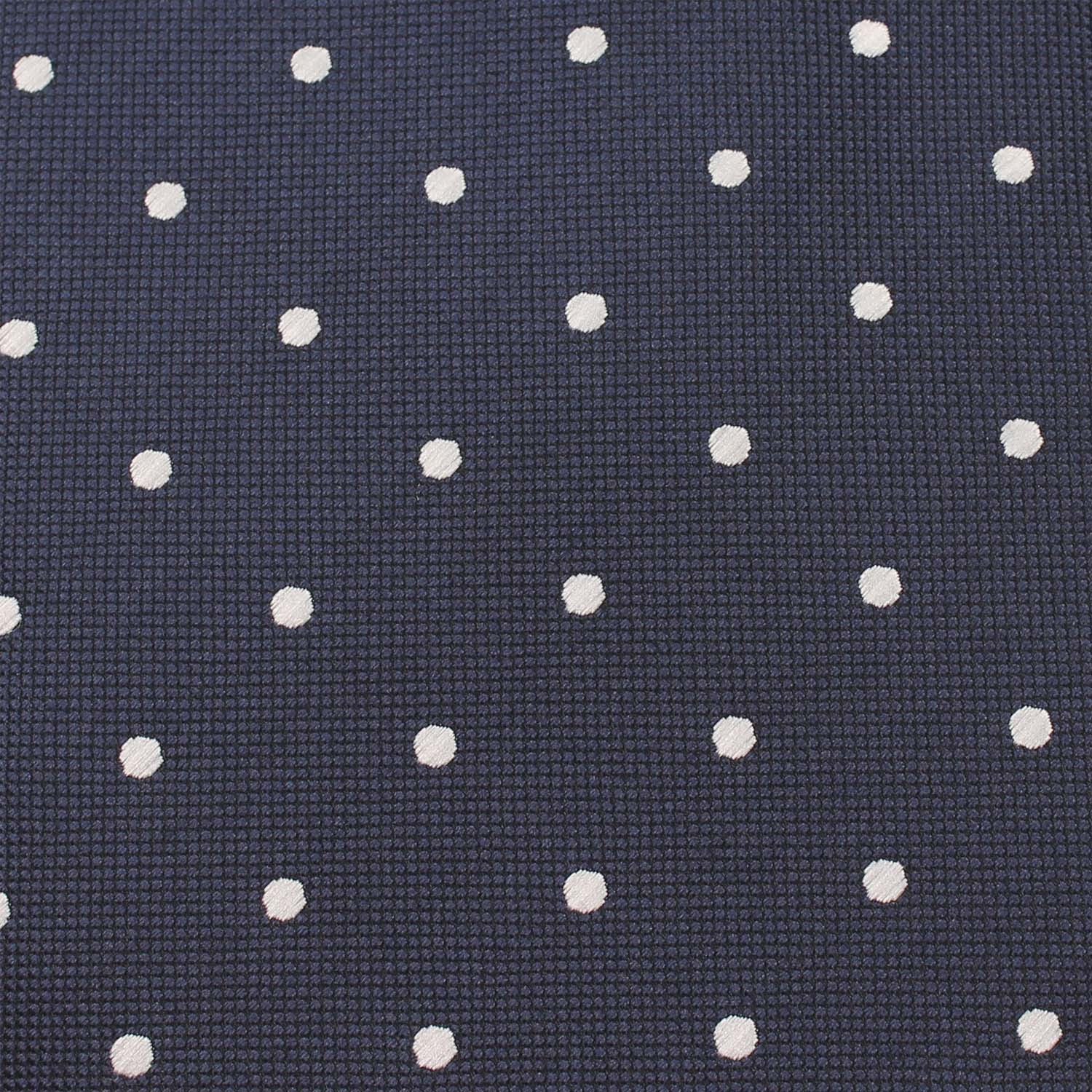 Navy Blue with White Polka Dots - Skinny Tie - Image 4