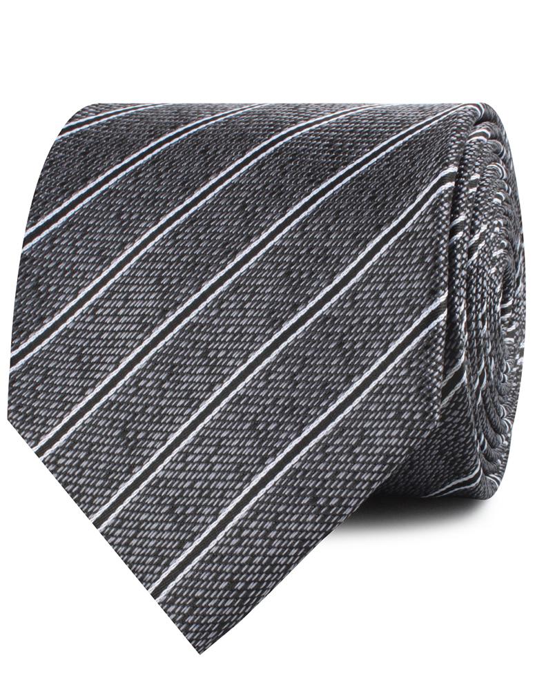 New York Charcoal Striped Necktie - Image 2