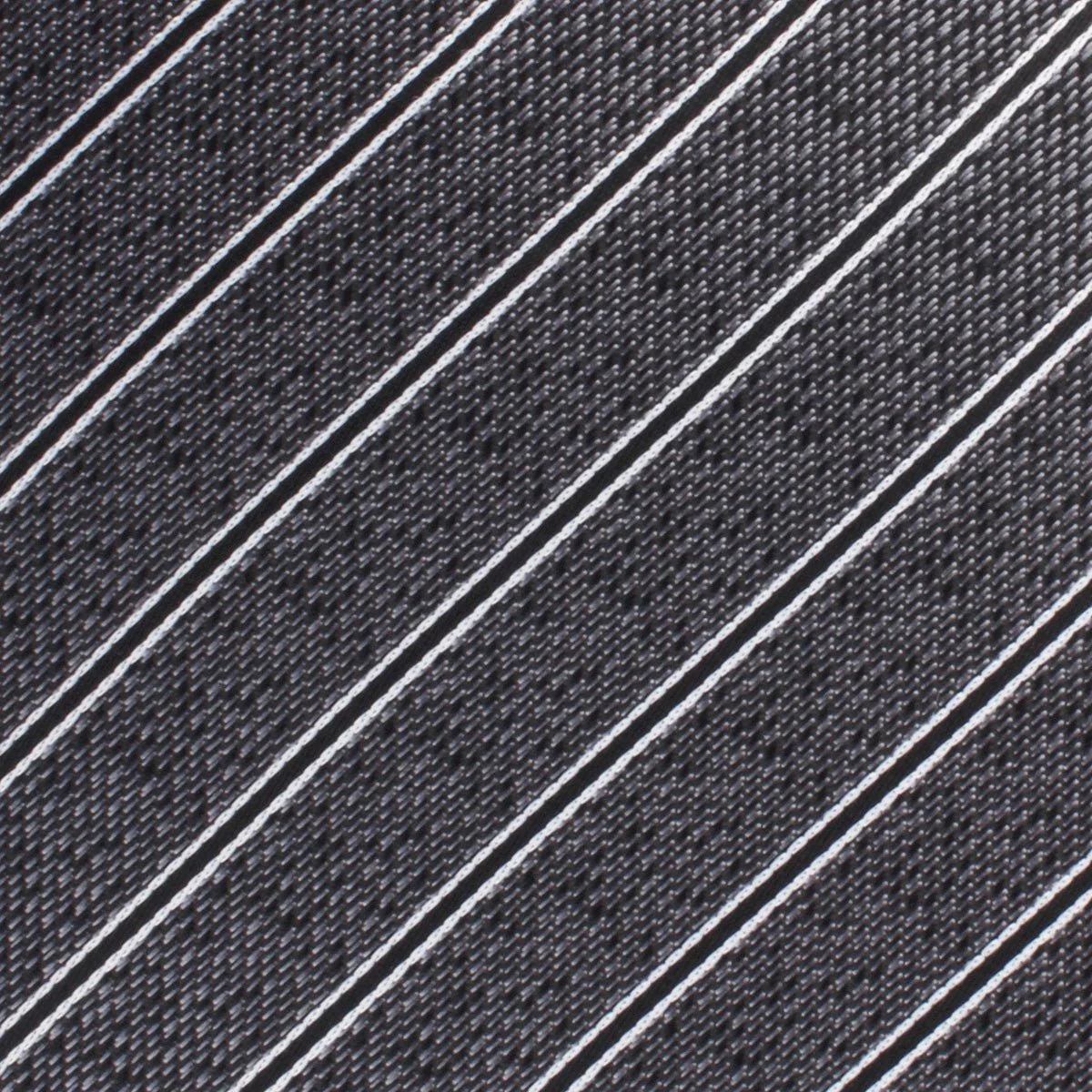 New York Charcoal Striped Necktie - Image 3