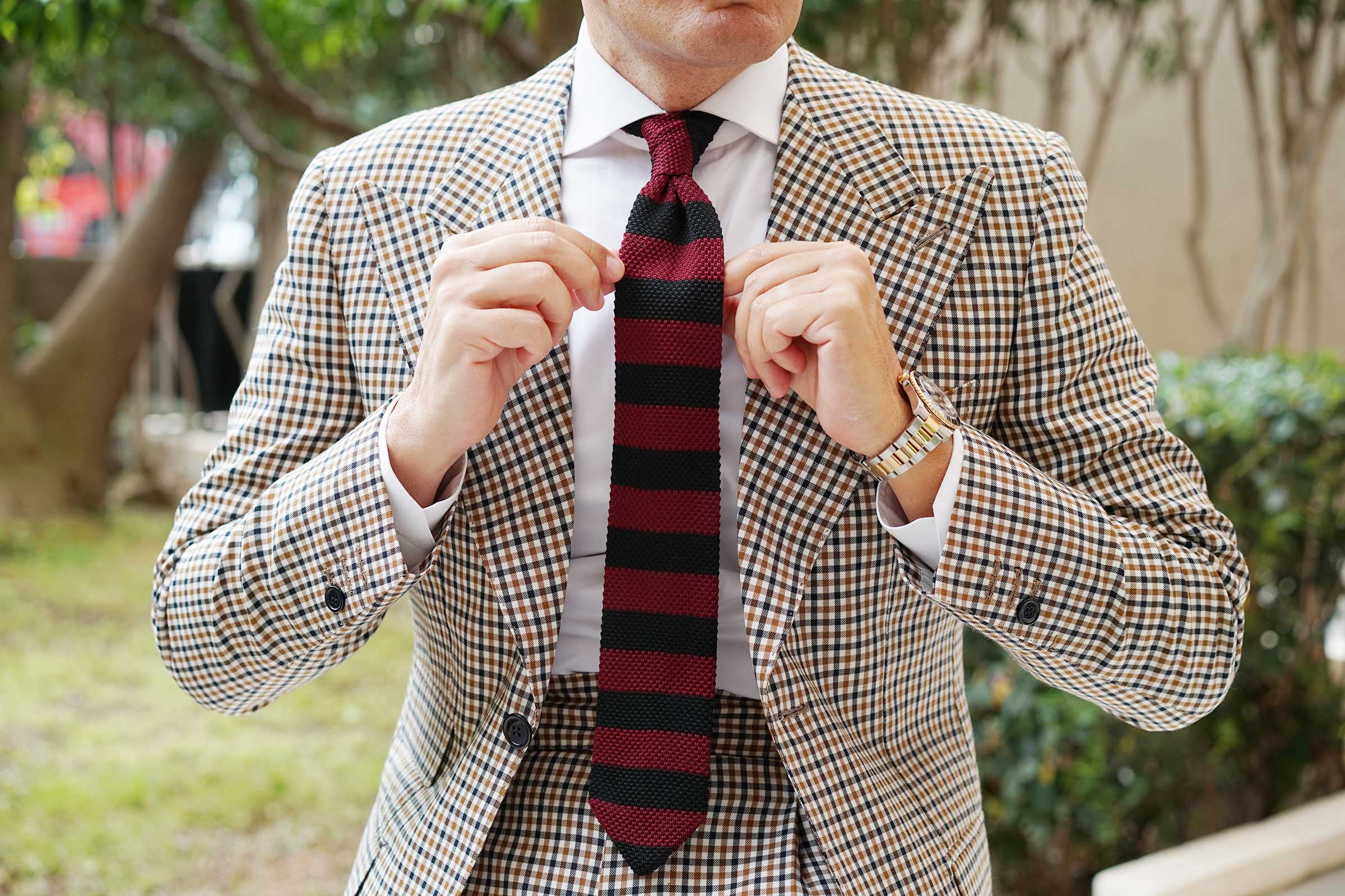 Nova Striped Knitted Tie - Image 7