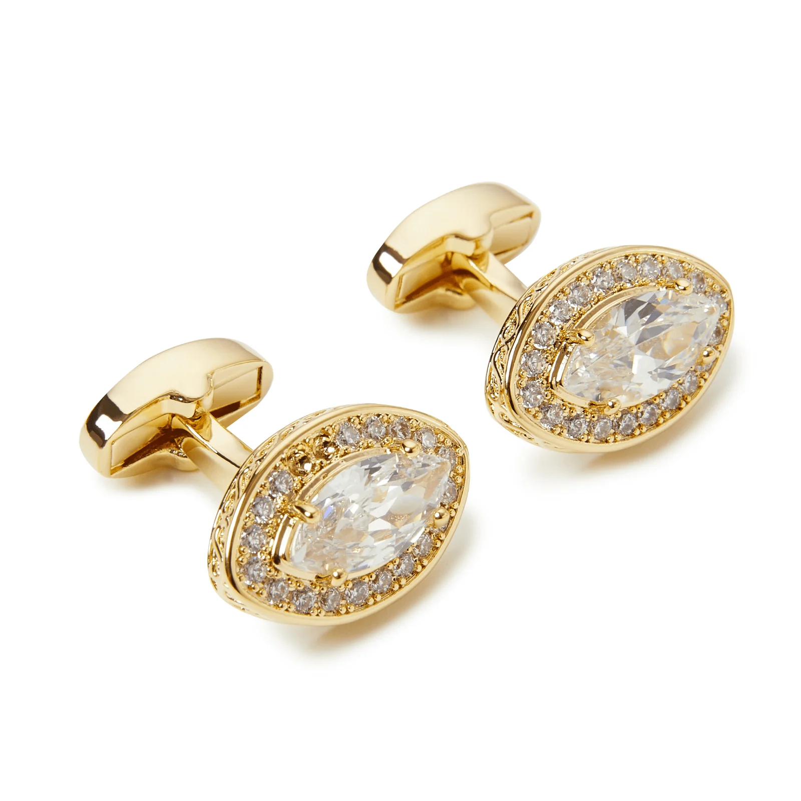 Oslo Crystal Marquis Cufflinks - Image 2