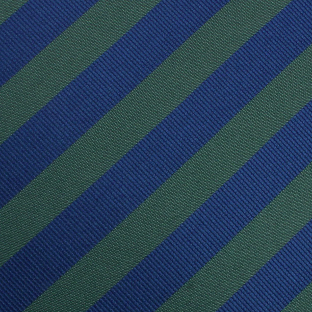 Oxford Blue & Dark Green Striped Necktie - Image 3