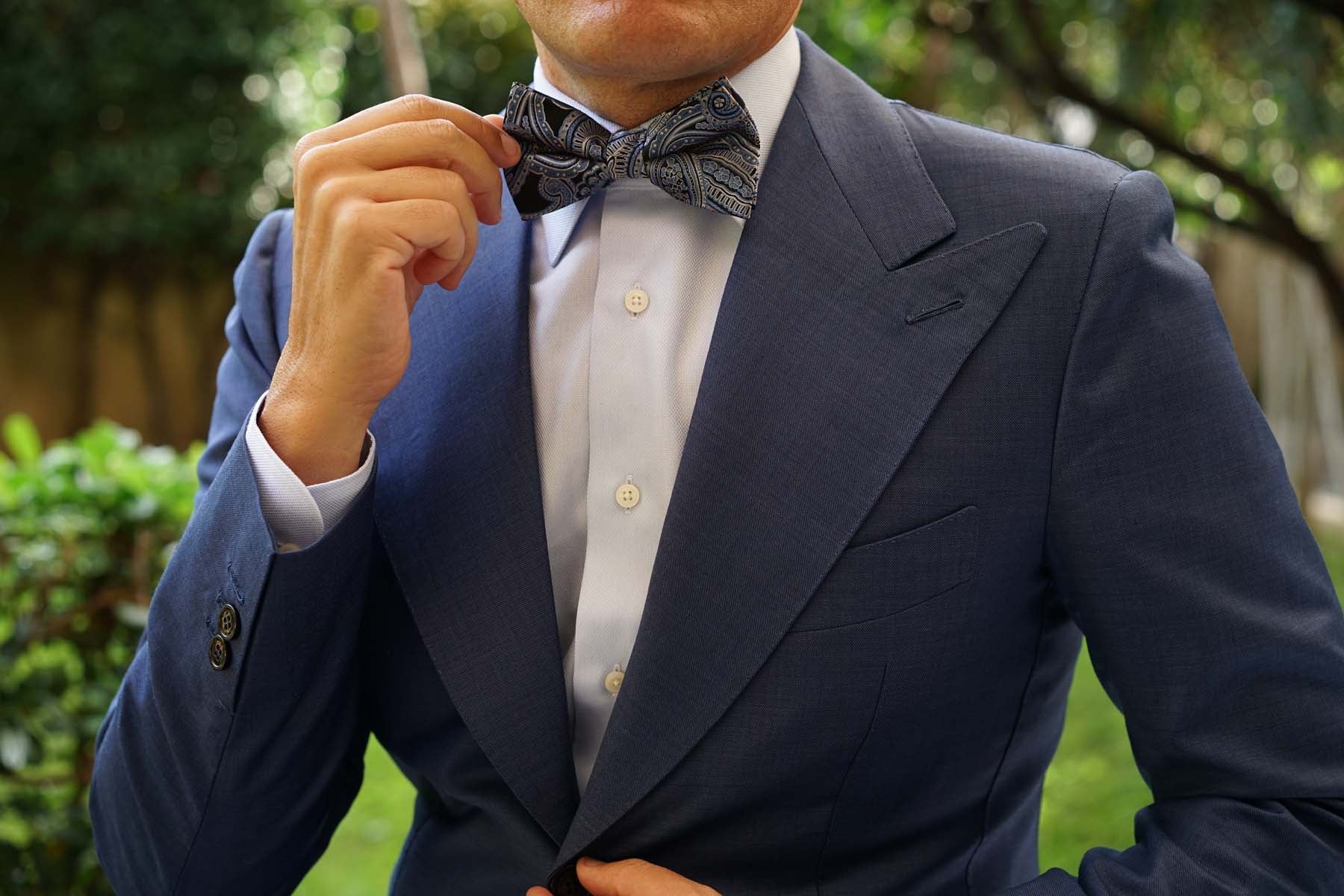 Paisley Blue - Bow Tie - Image 3