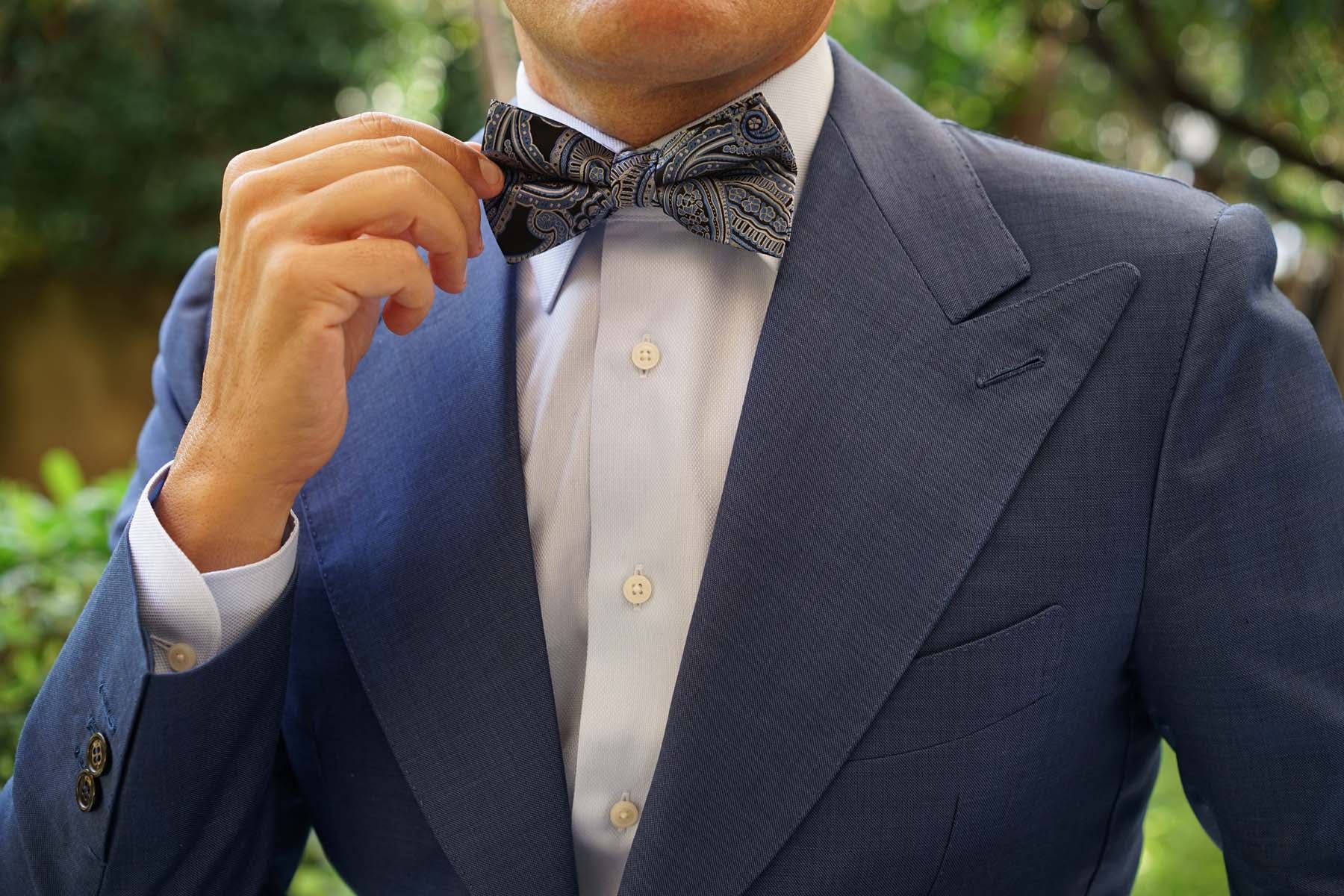 Paisley Blue - Bow Tie - Image 5