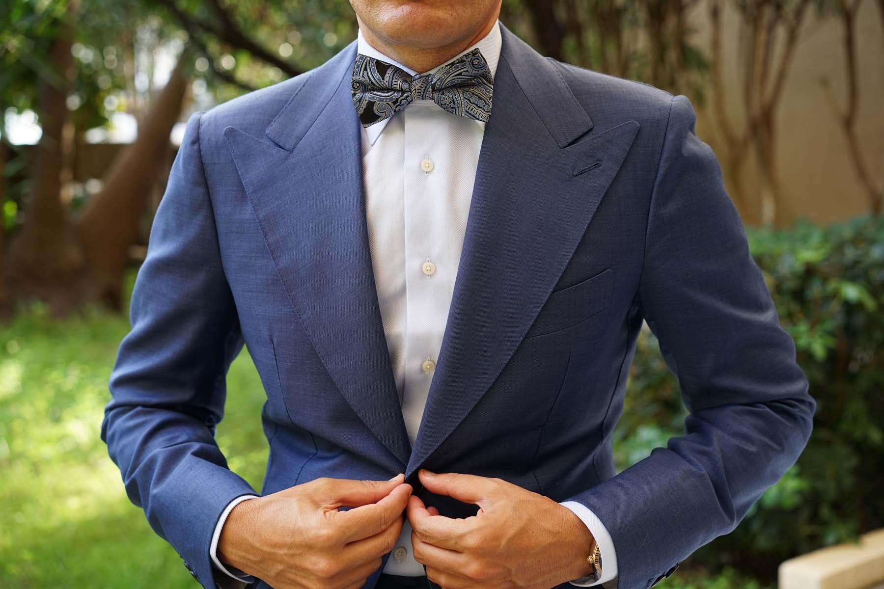 Paisley Blue - Bow Tie - Image 6