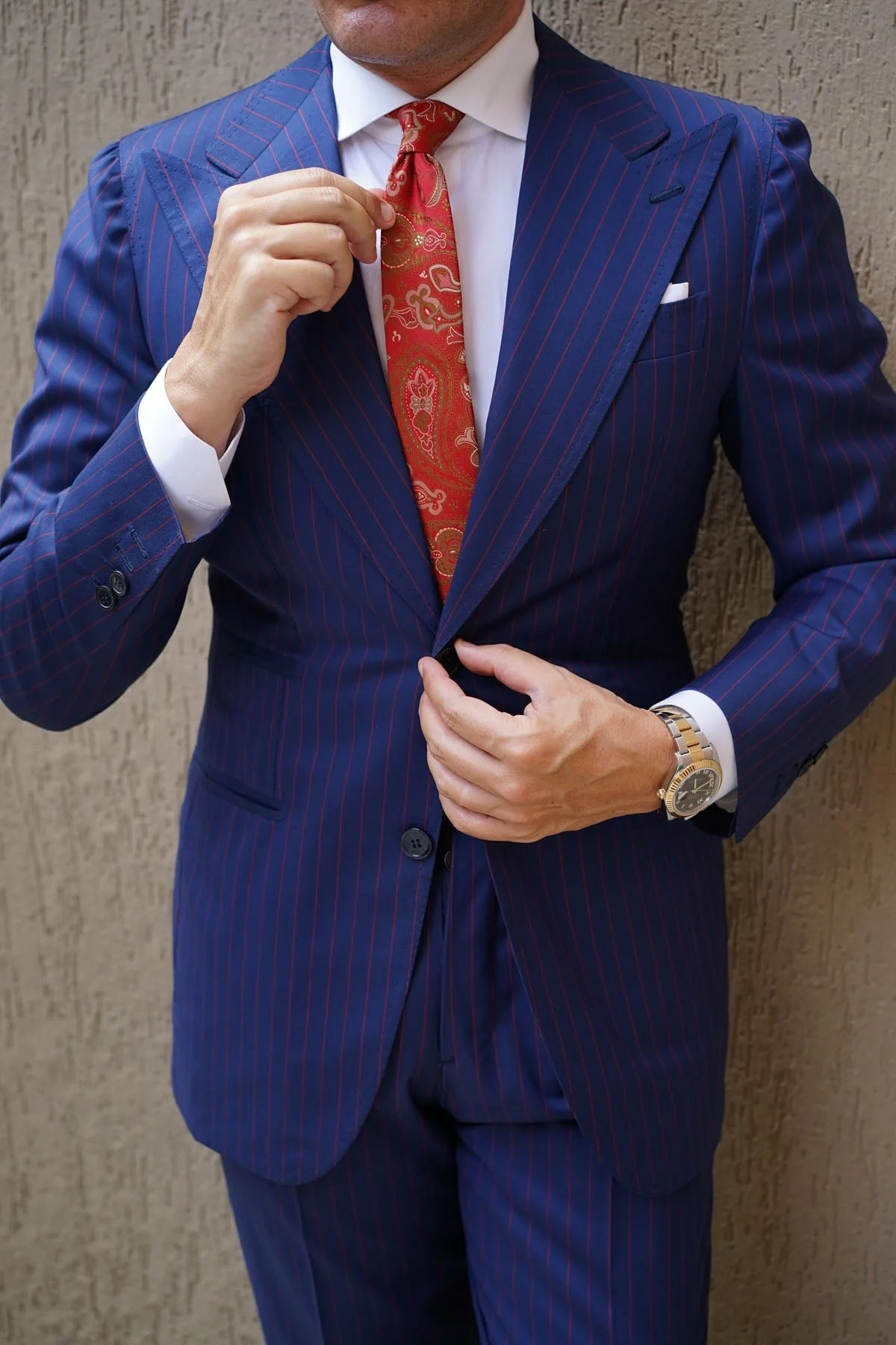 Paisley Maroon with Brown Skinny Tie - Image 10