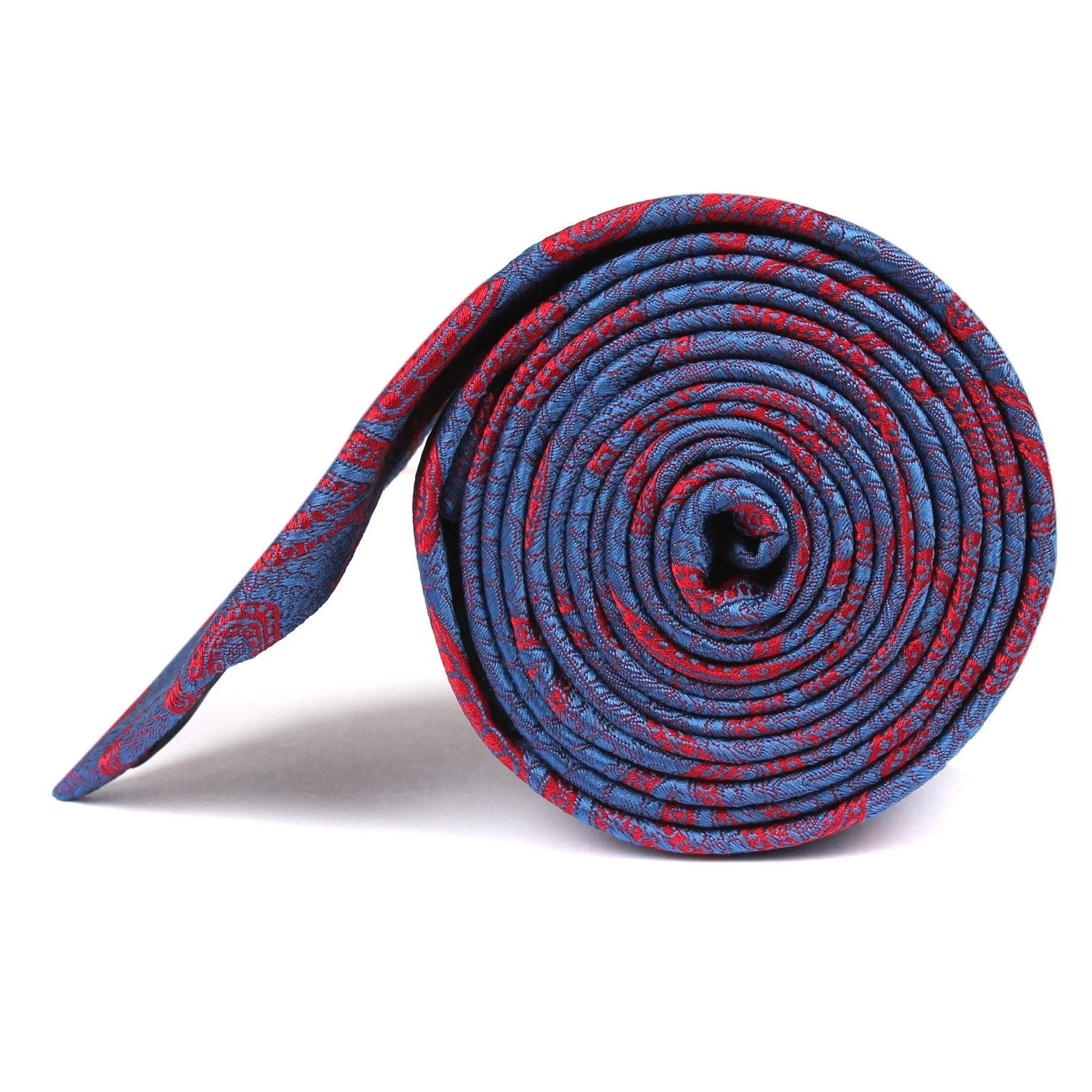 Paisley Purple and Red - Skinny Tie - Image 3