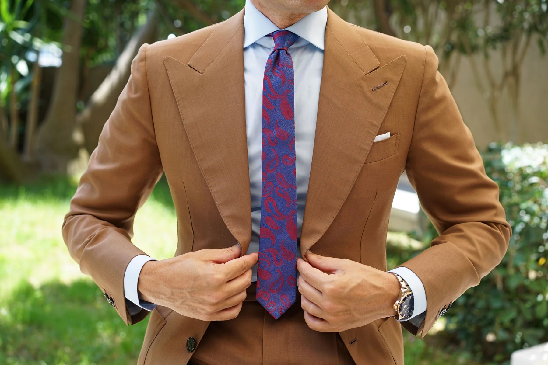 Paisley Purple and Red - Skinny Tie - Image 5