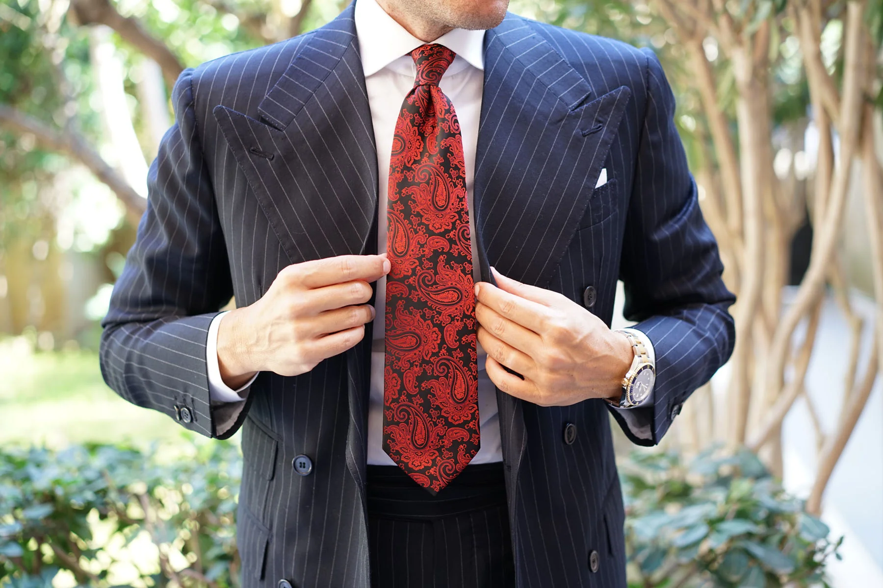 Paisley Red and Black Tie - Image 10