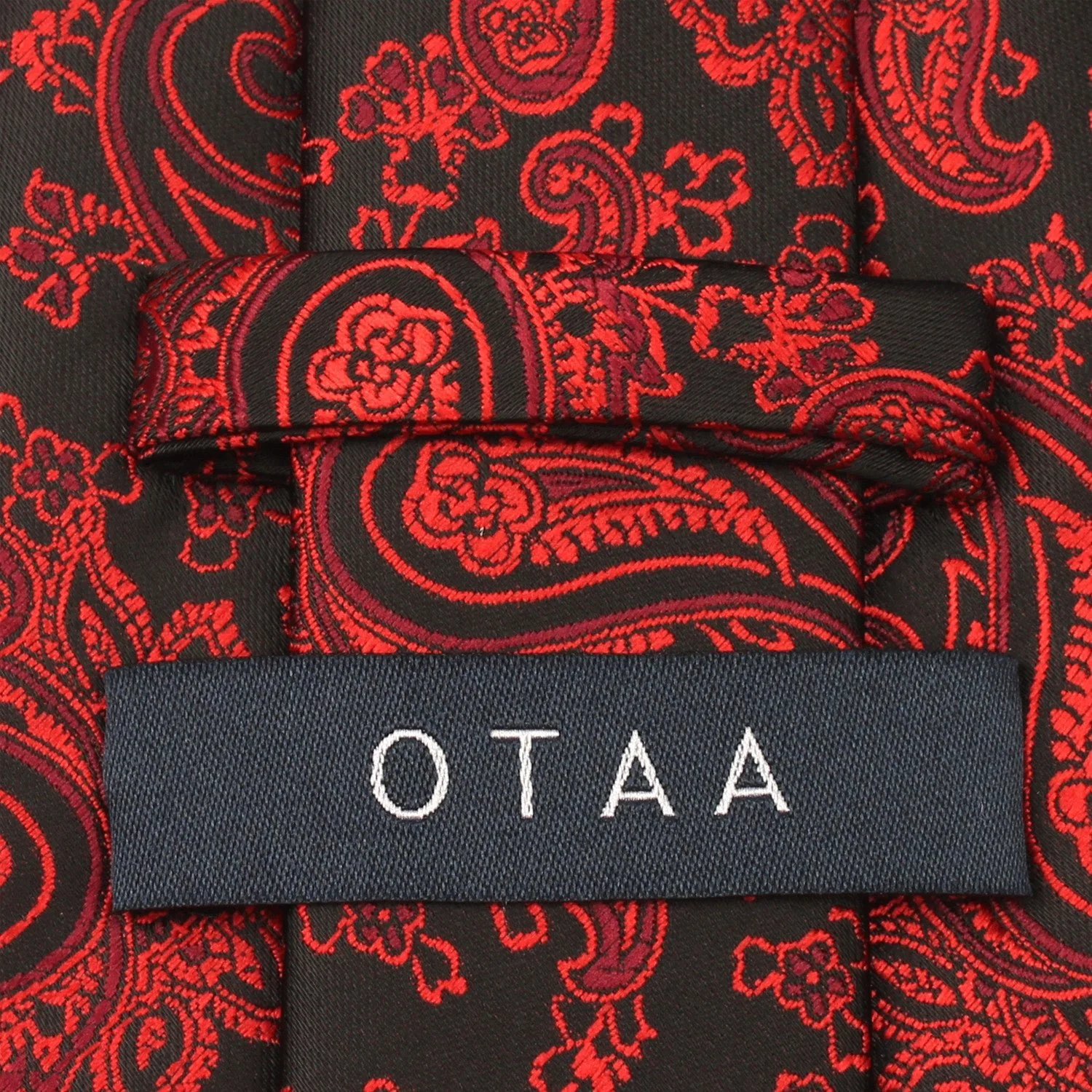 Paisley Red and Black Tie - Image 5