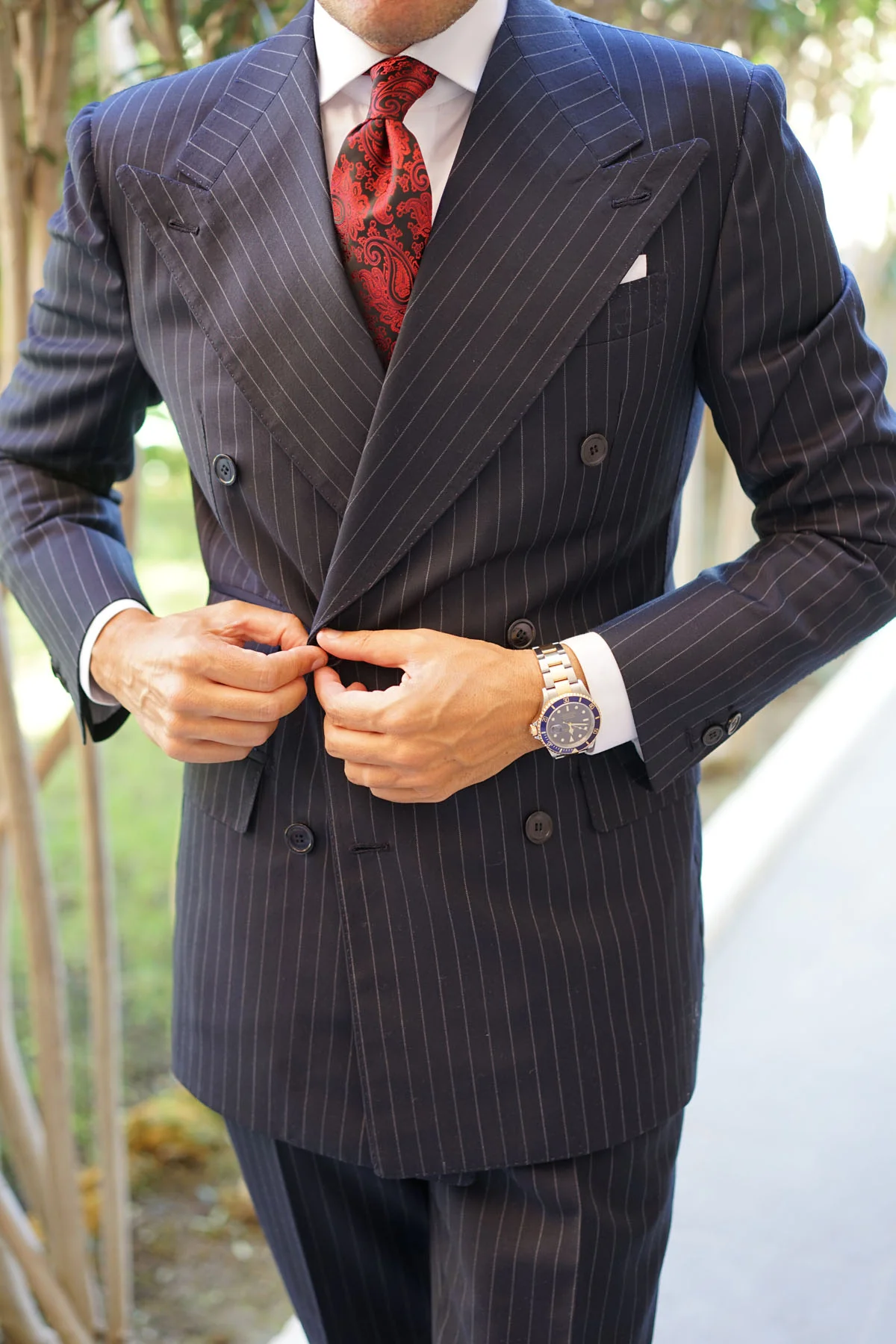 Paisley Red and Black Tie - Image 9