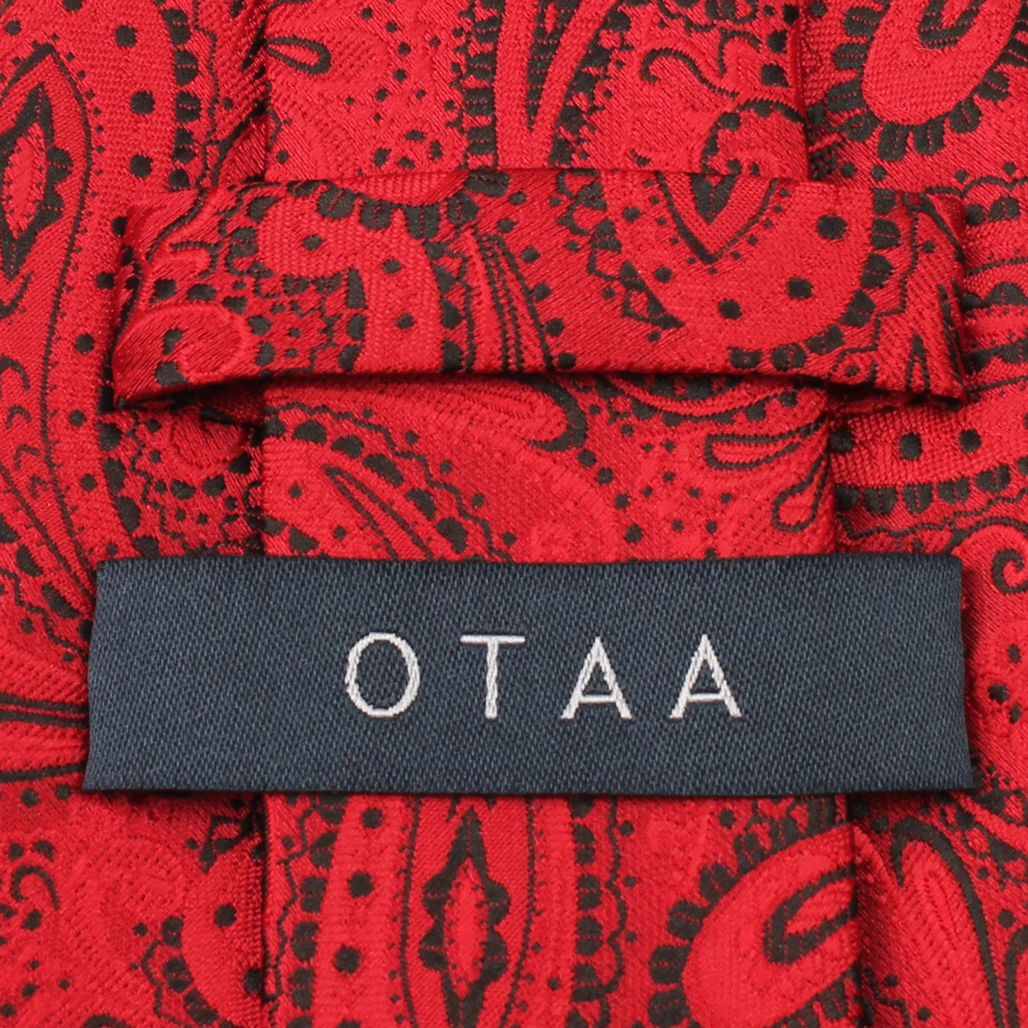 Paisley Red Maroon with Black Tie - Image 5