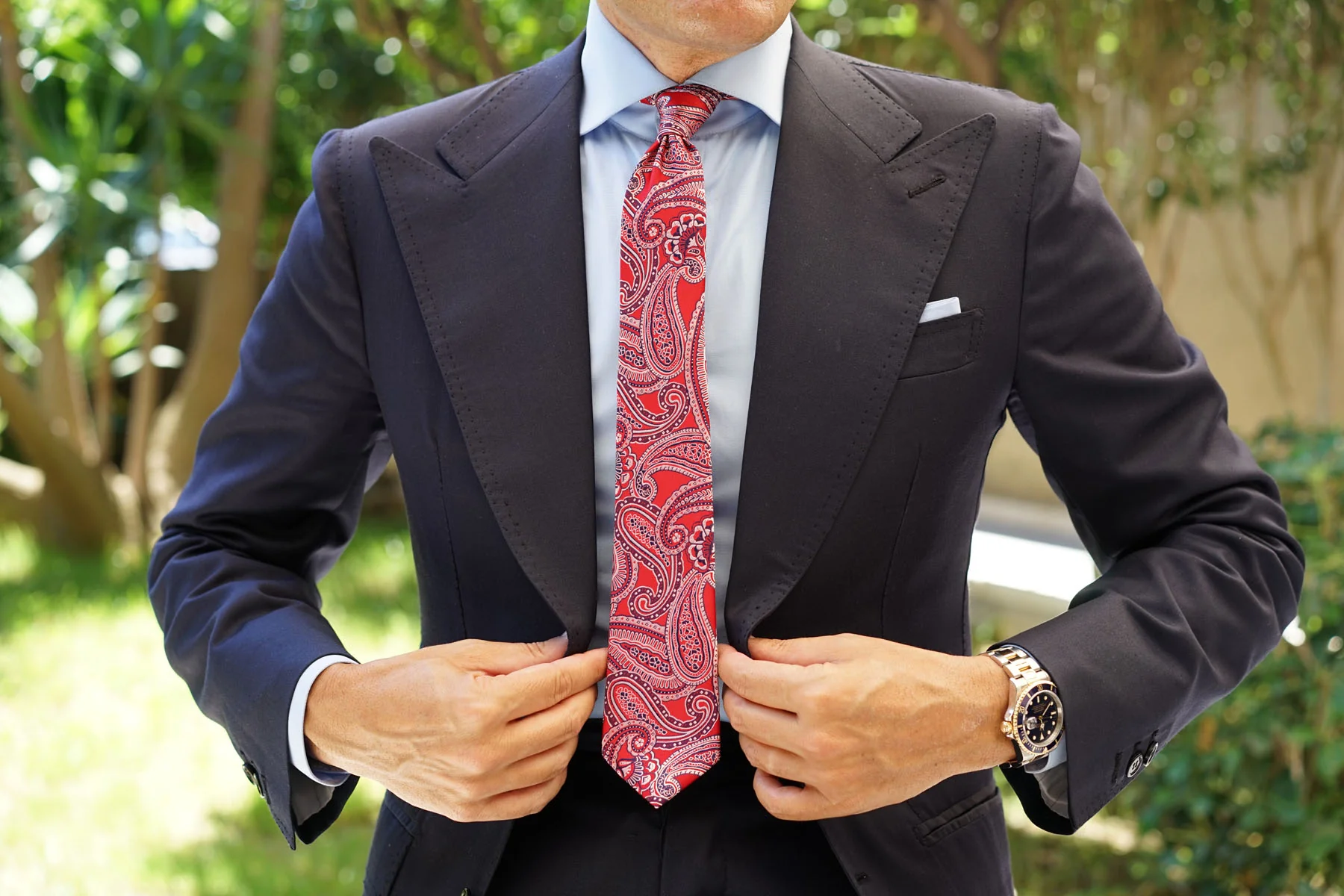 Paisley Red - Skinny Tie - Image 5