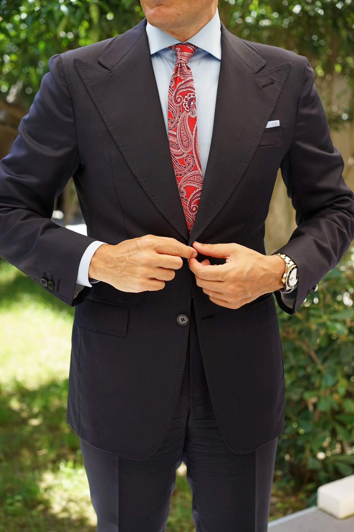 Paisley Red - Skinny Tie - Image 6