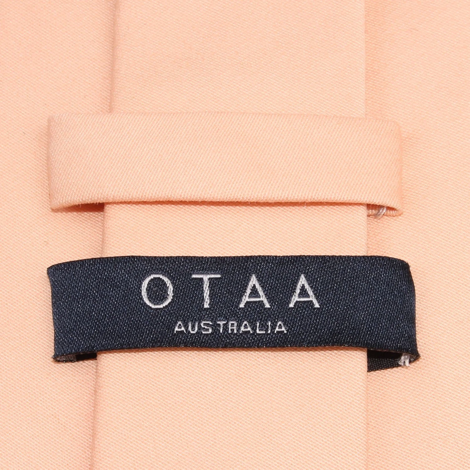 Peach Cotton Skinny Tie - Image 4