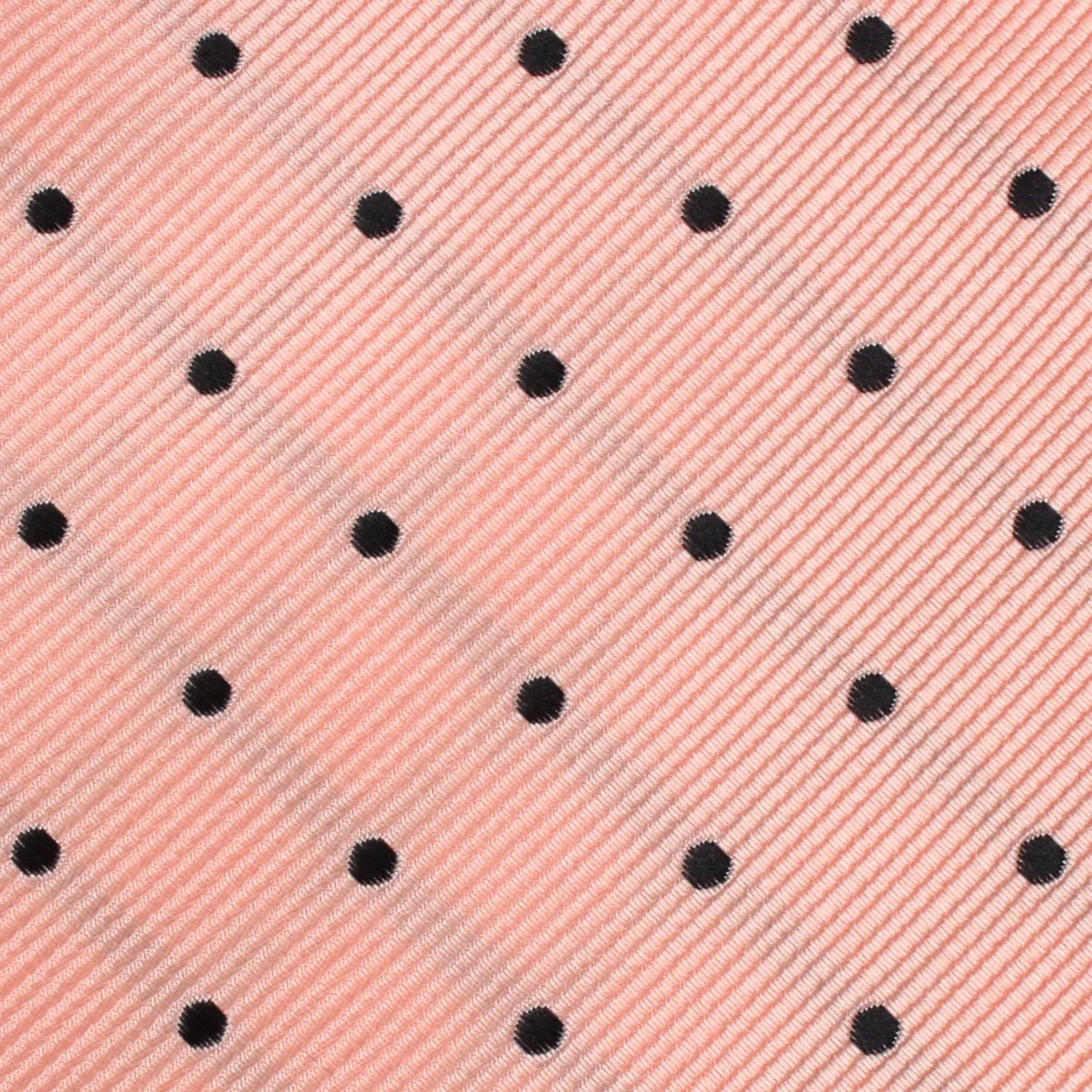 Peach on Black Polka Dots Skinny Tie - Image 3