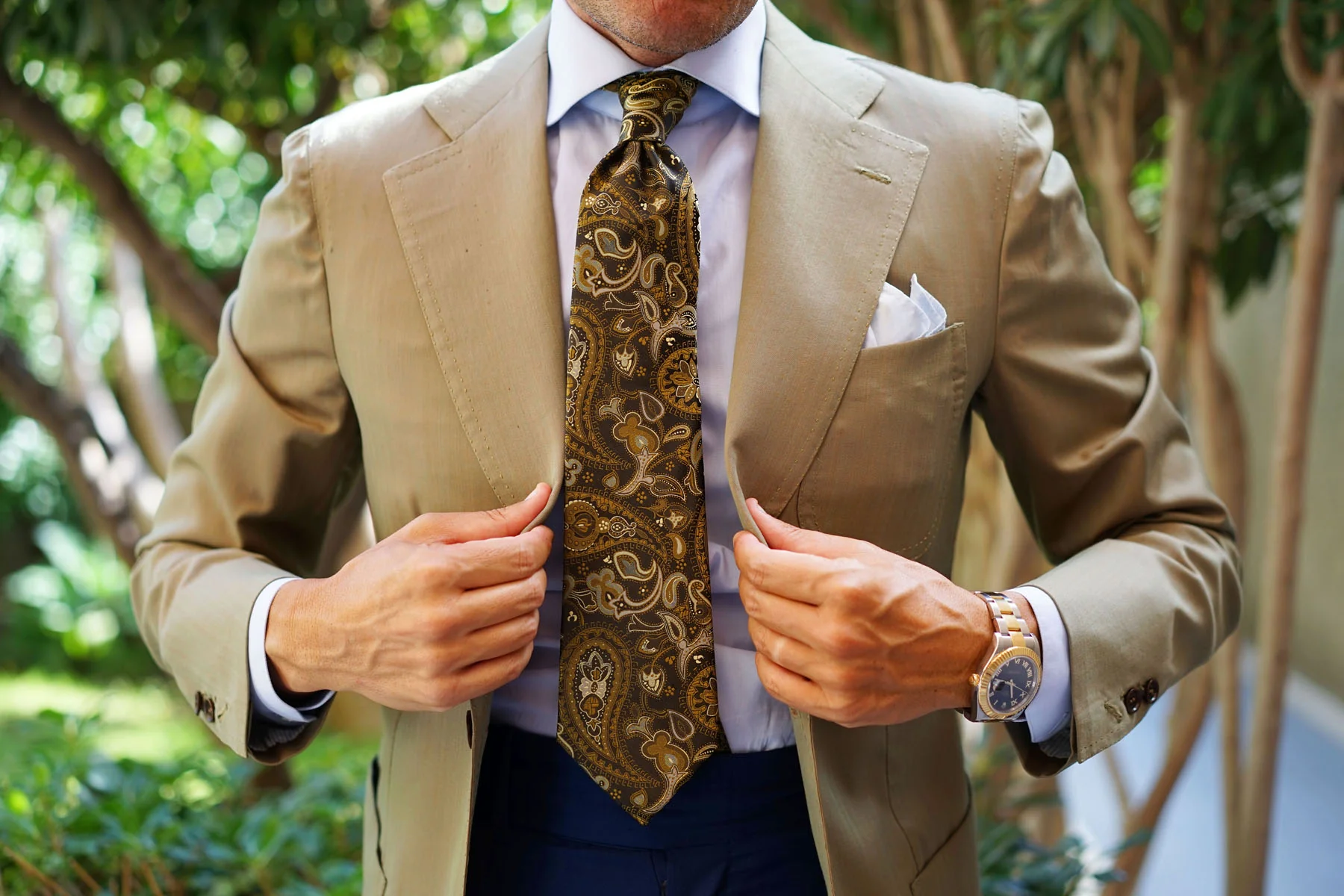 Persian Paisley Brown Tie - Image 10