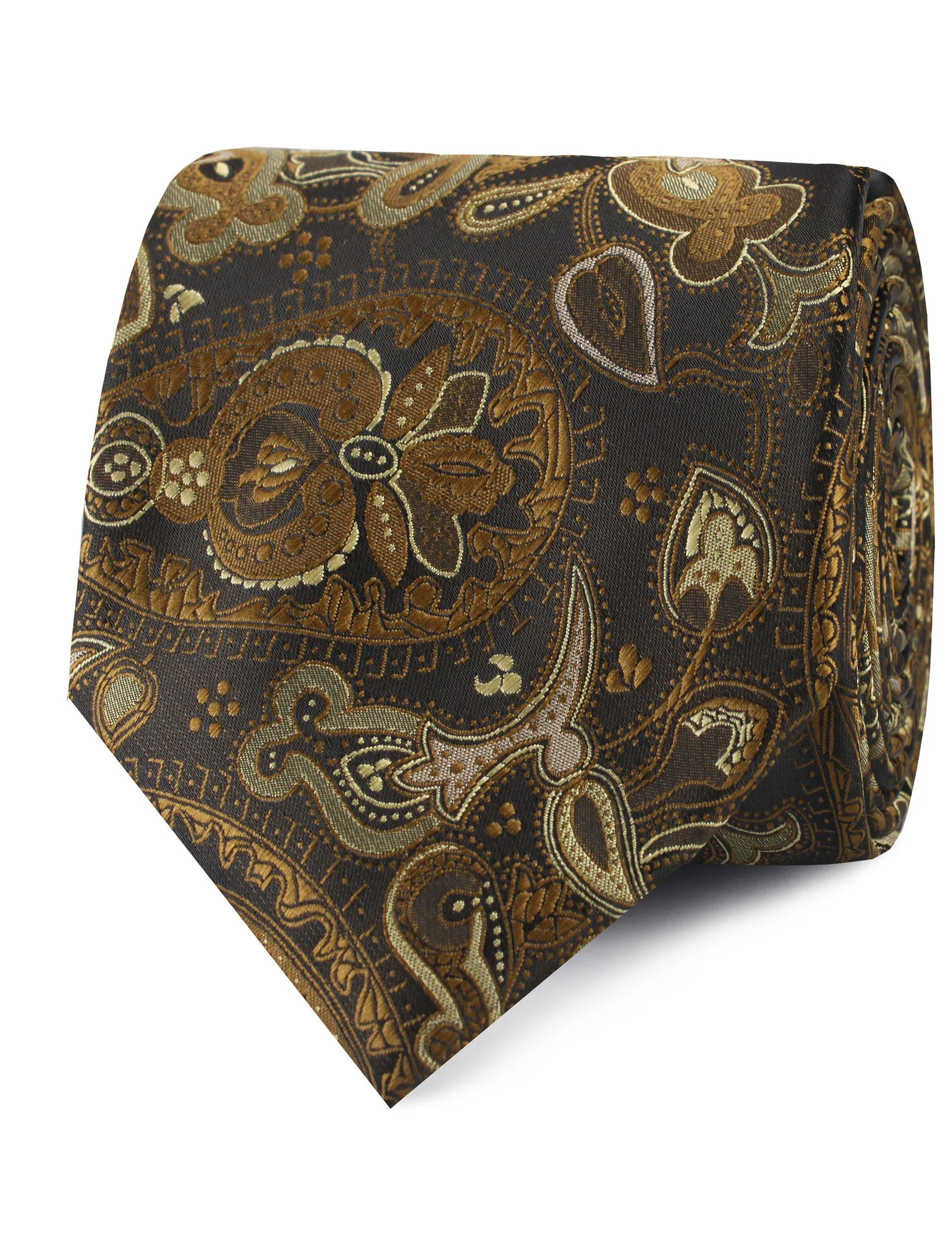 Persian Paisley Brown Tie - Image 2