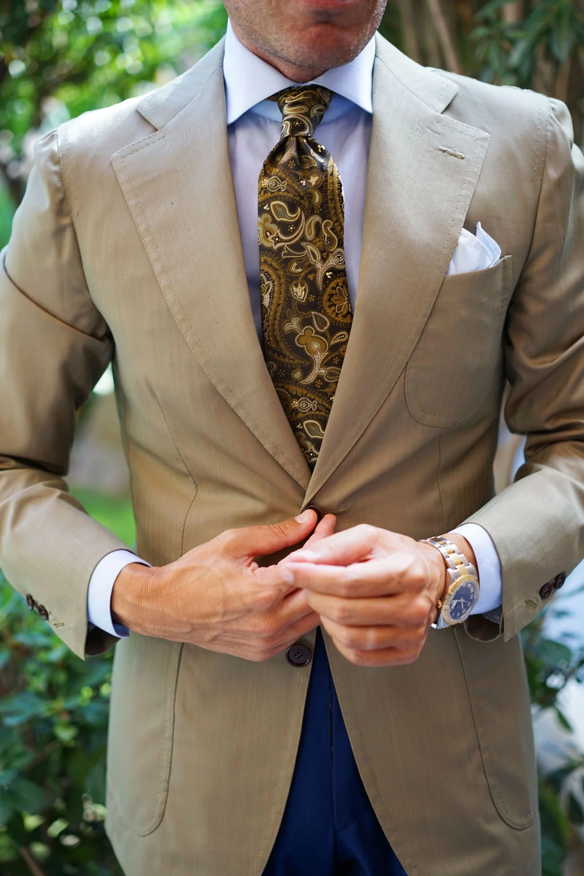 Persian Paisley Brown Tie - Image 7