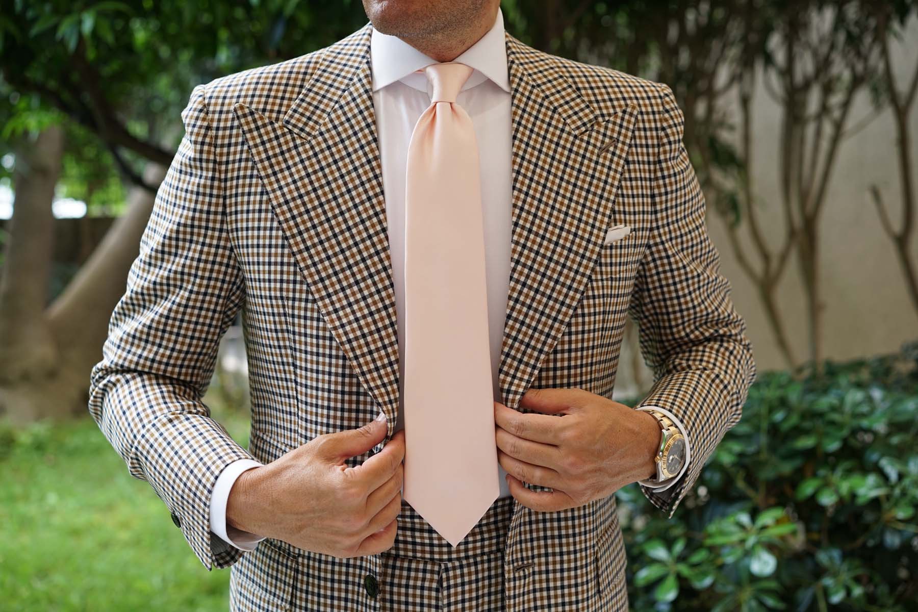 Petal Pink Twill Necktie - Image 4