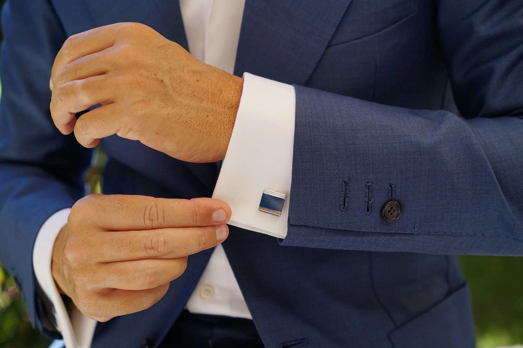 Peter the Great Blue Square Cufflinks - Image 8