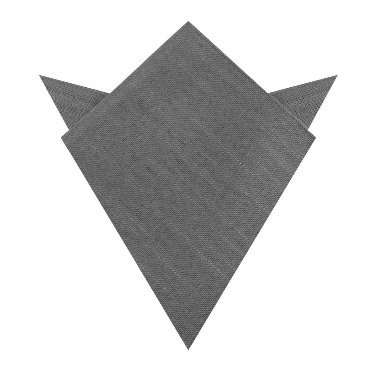 Pewter Grey Linen Pocket Square
