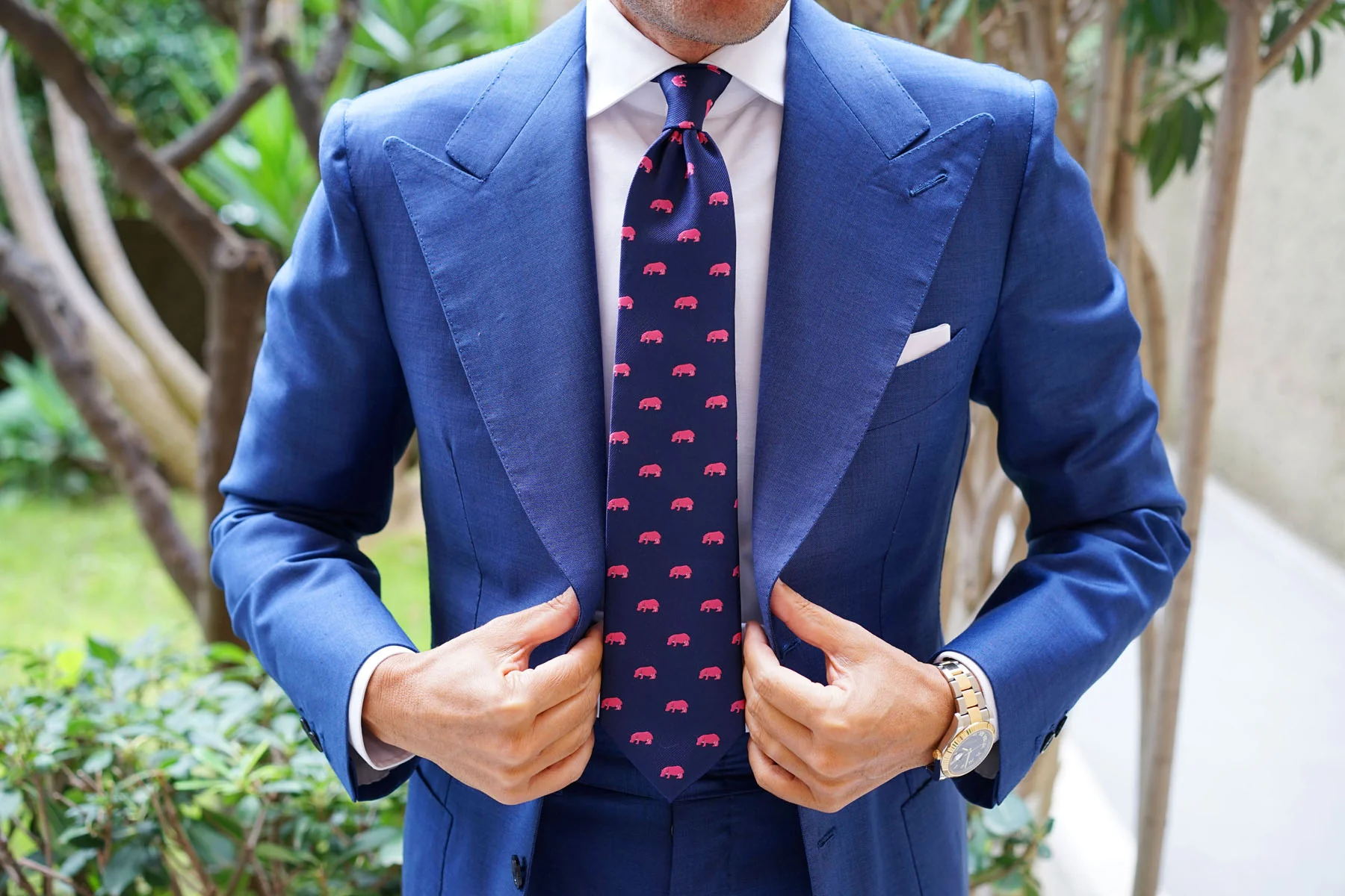 Pink Hippo Necktie - Image 4