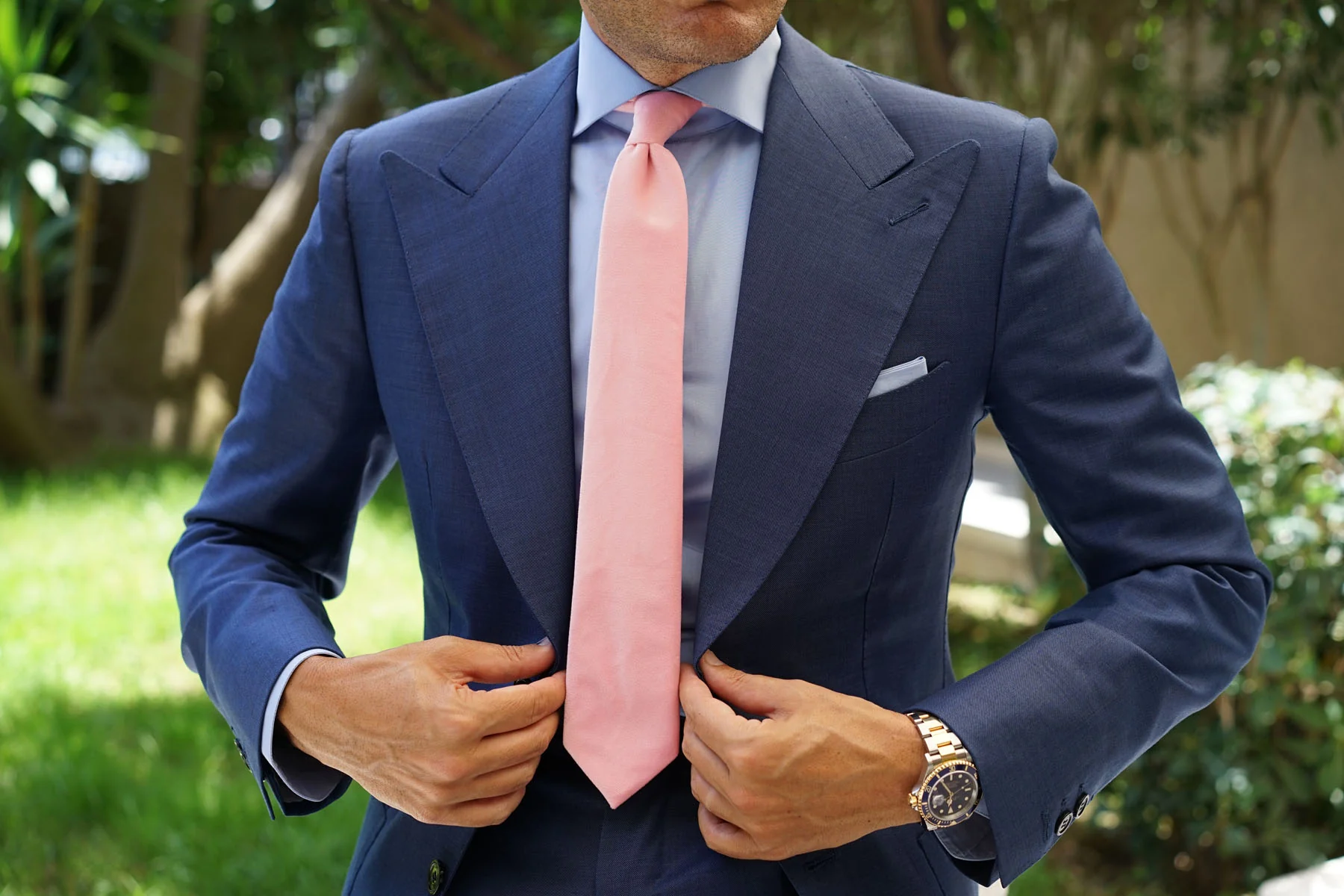 Pink Velvet Skinny Tie - Image 4