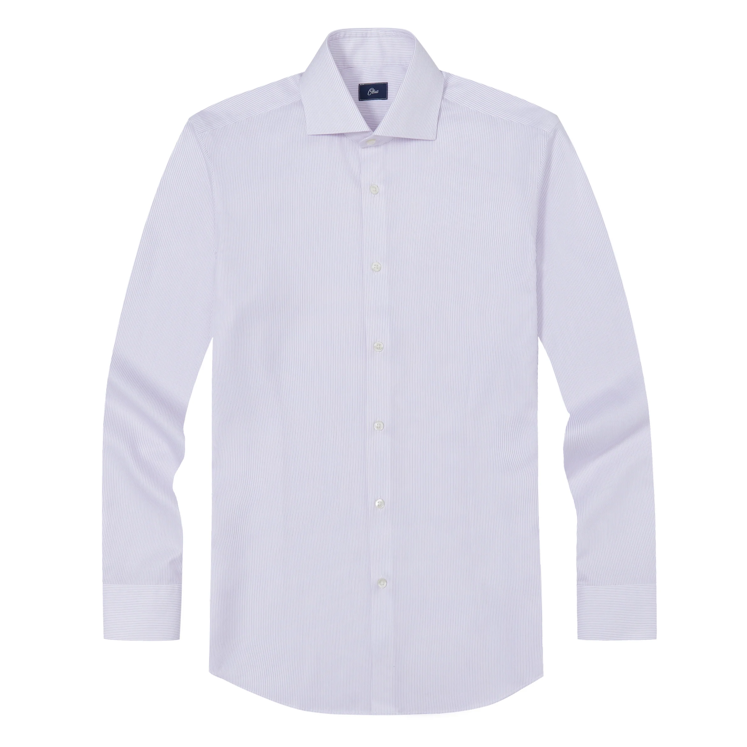 Poloni Purple Twill Non-Iron Shirt - Image 7