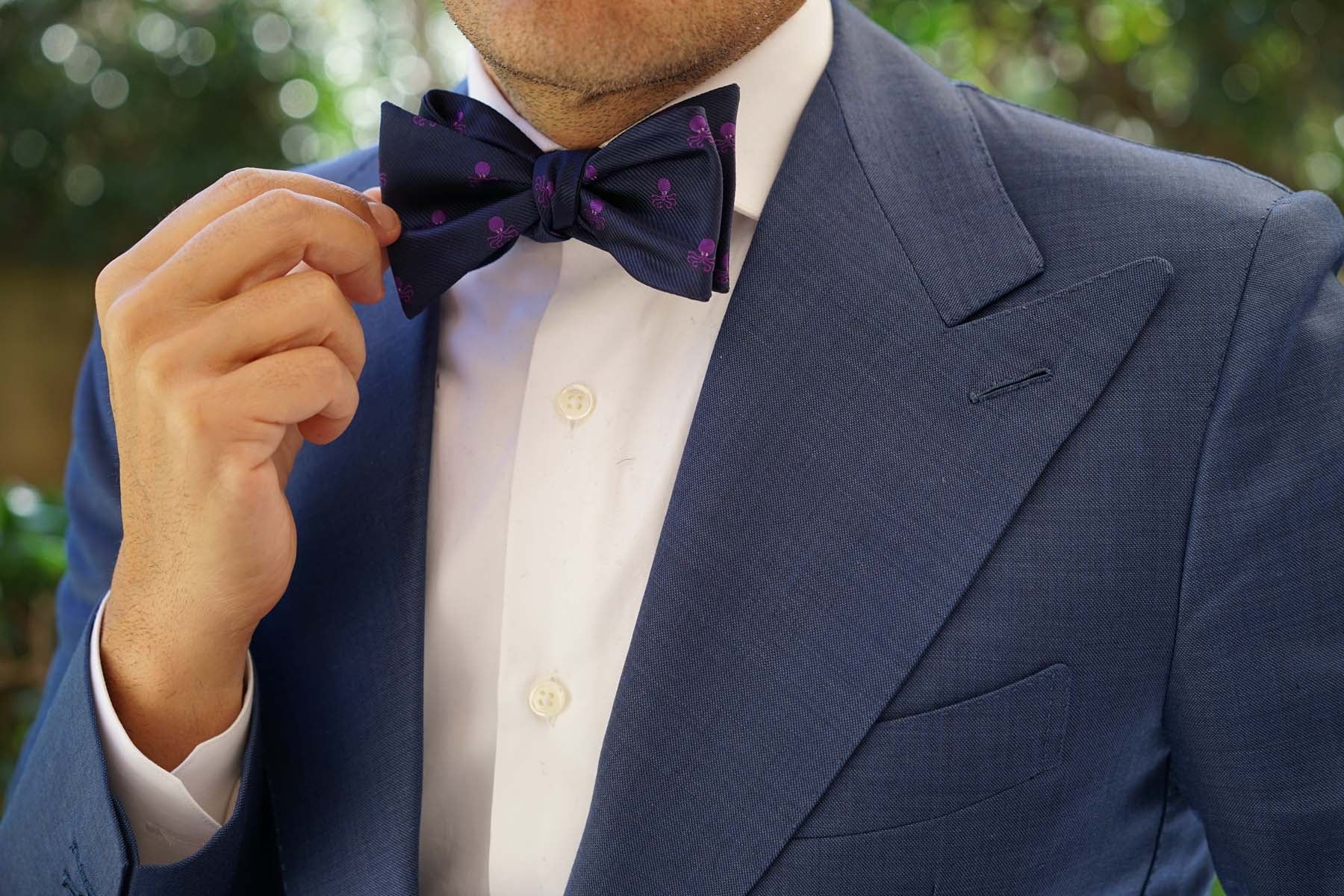 Purple Octopus Self Bow Tie - Image 6